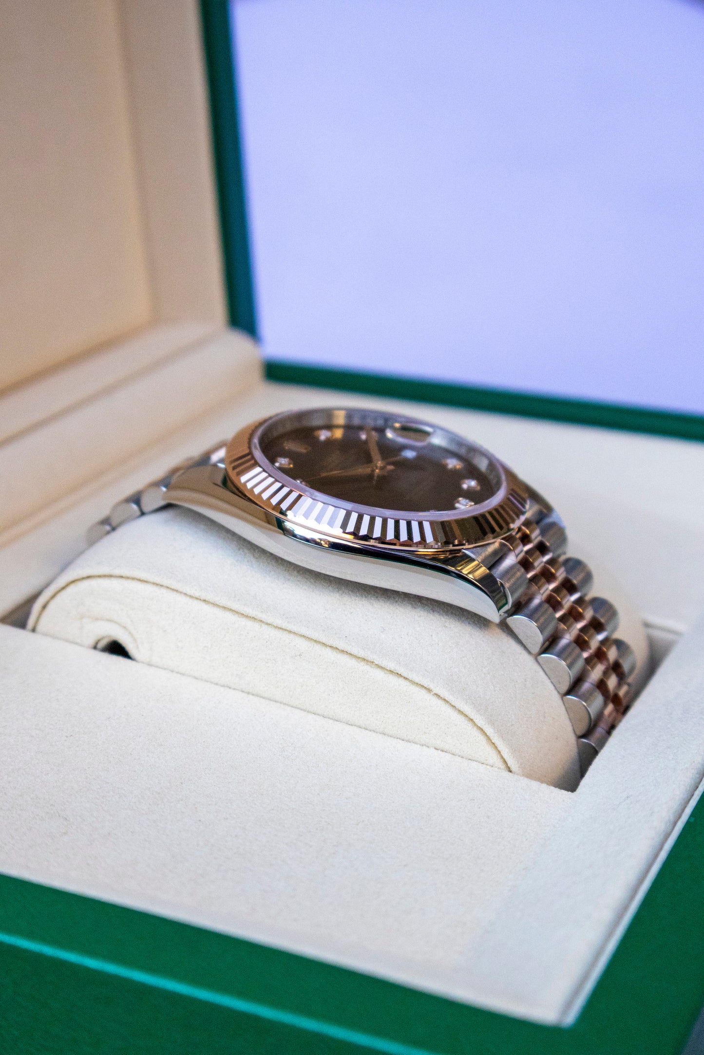 2025 Rolex Datejust 41mm Two tones Rose Gold Chocolate dial Reference 126331