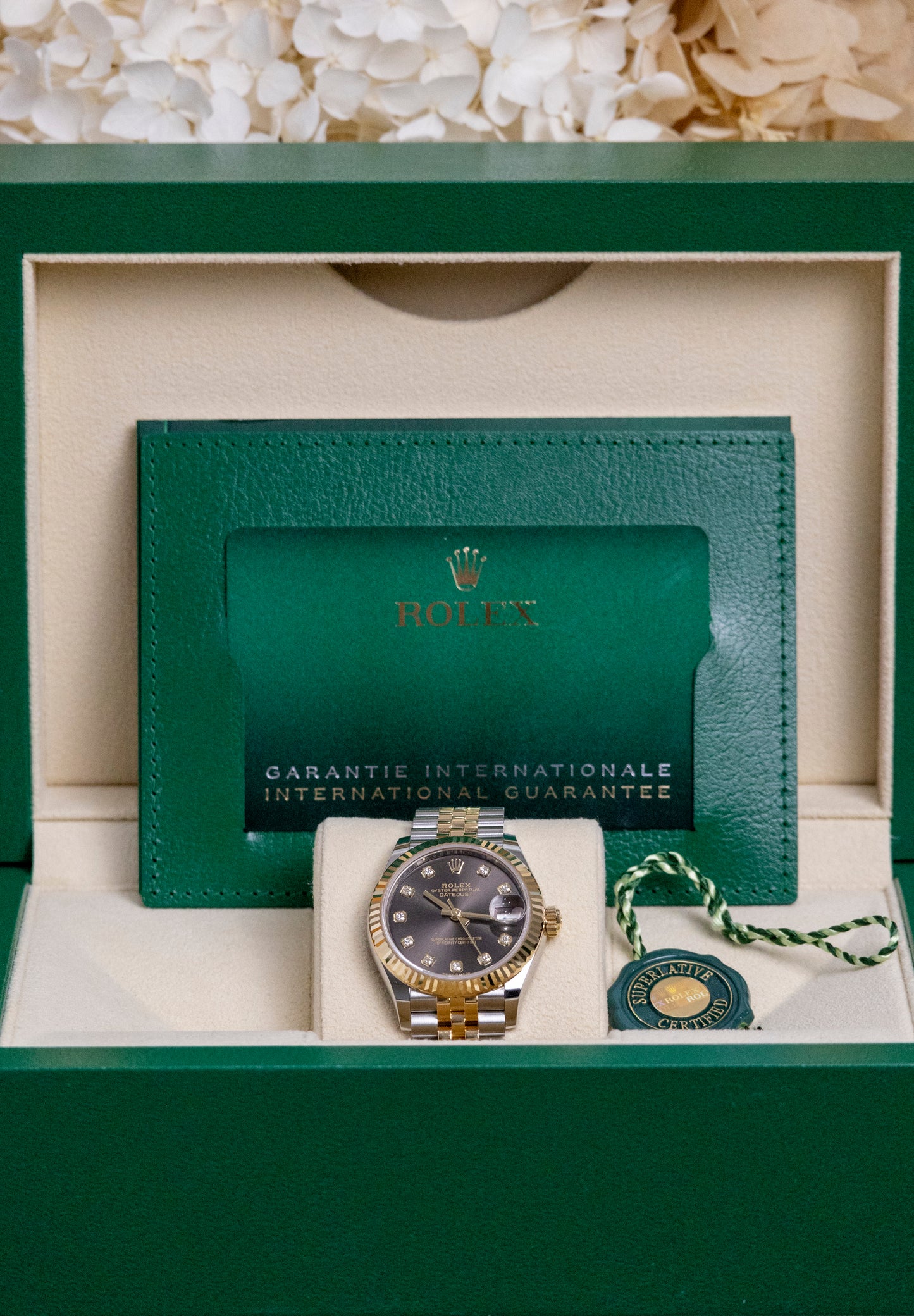 2024 Rolex Datejust 31mm Two tone YG Dark Grey dial Reference 278273