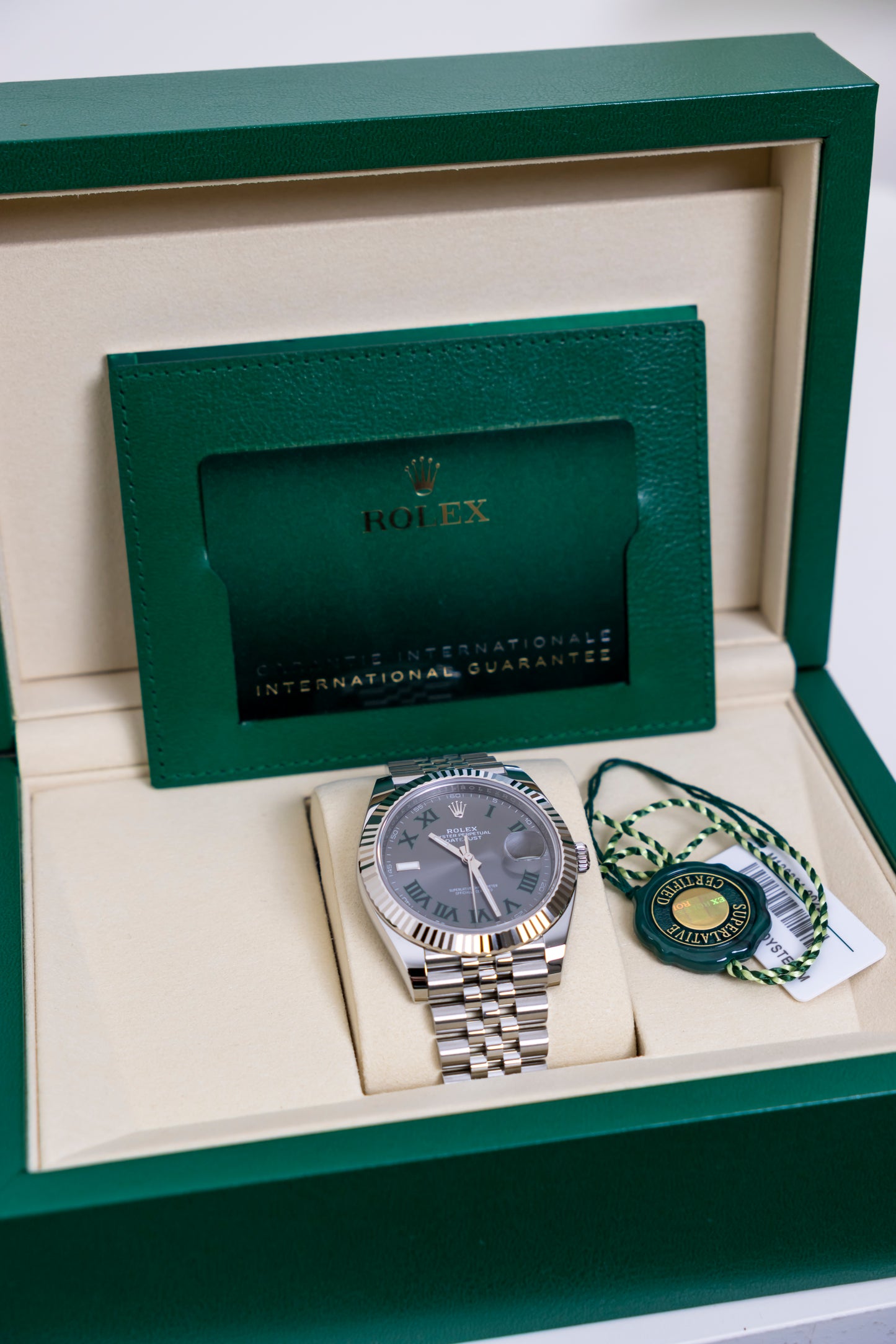 Rolex Datejust 41mm Wimbledon Fluted Jubilee Reference 126334