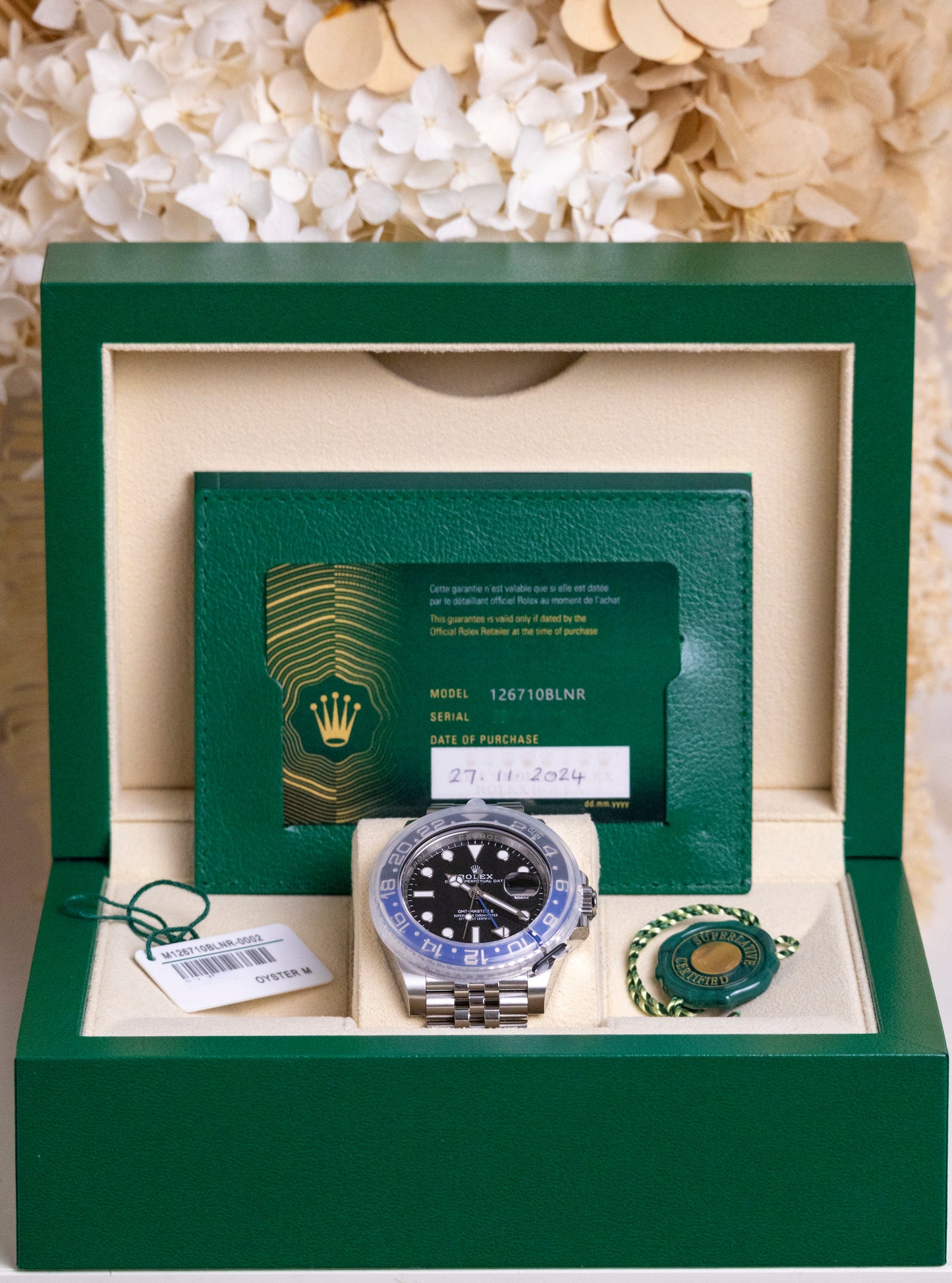 2024 BNIB Rolex GMT Master II Batgirl Reference 126710BLNR