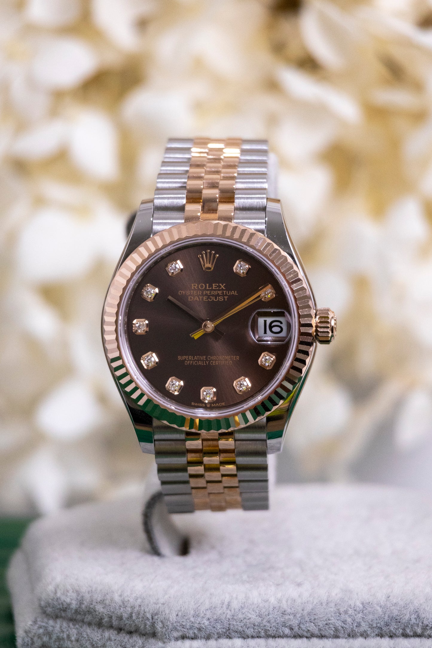2022 Rolex Datejust 31mm Two tones RG Chocolate dial Reference 278271