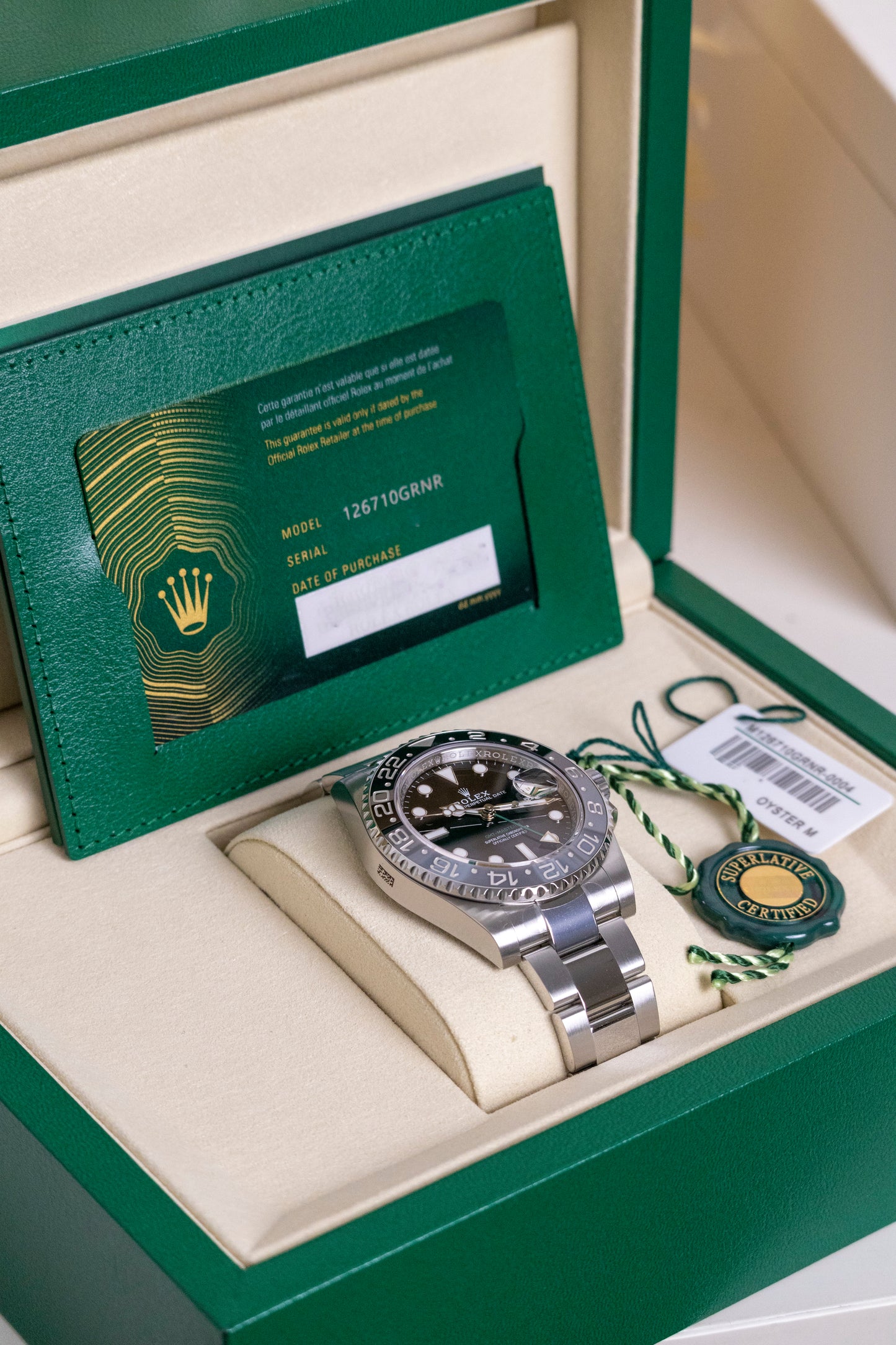 2025 Rolex GMT Master II Bruce Wayne Oyster Reference 126710GRNR
