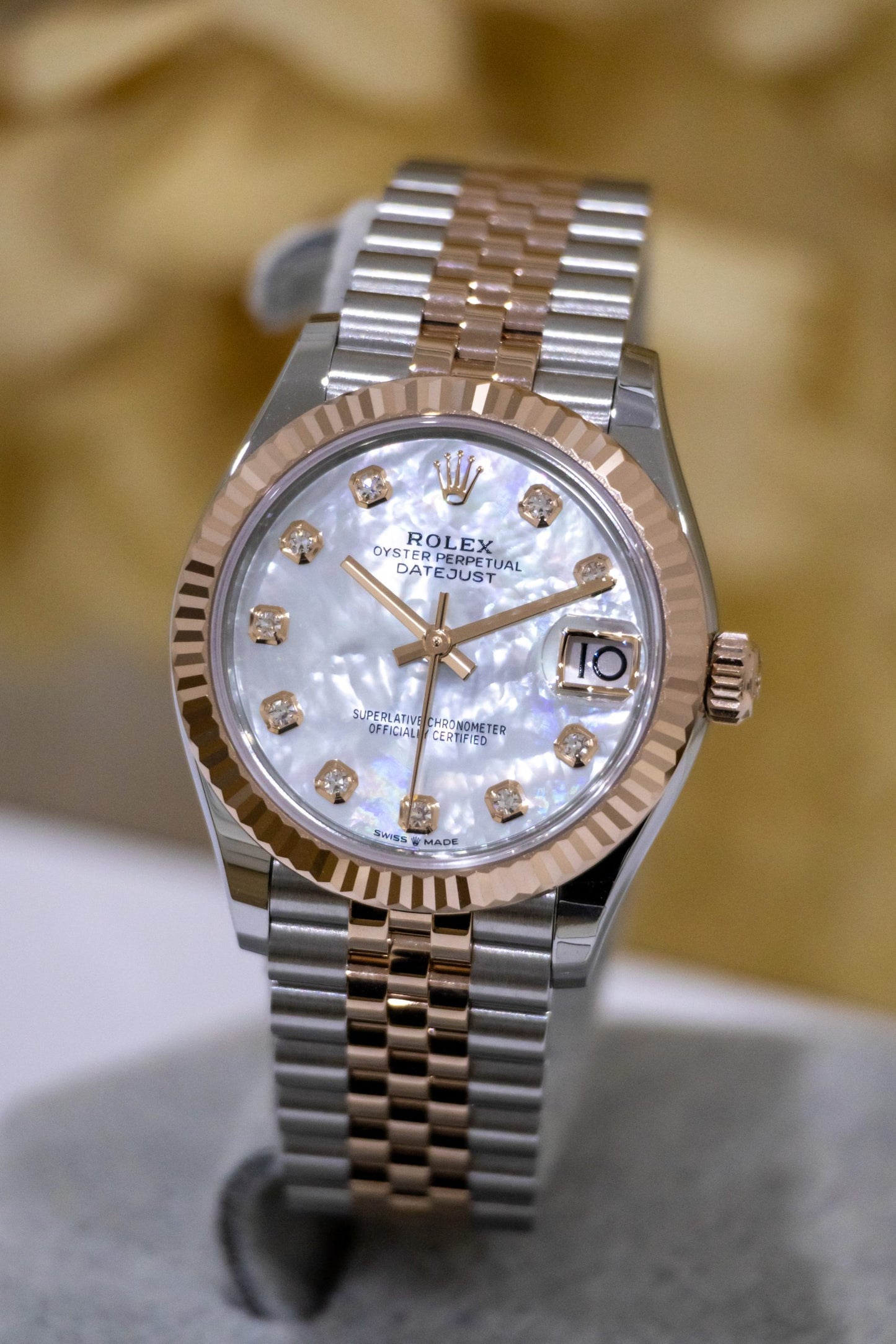 2024 Rolex Datejust 31mm MOP dial Two tone Rose gold Reference 278271