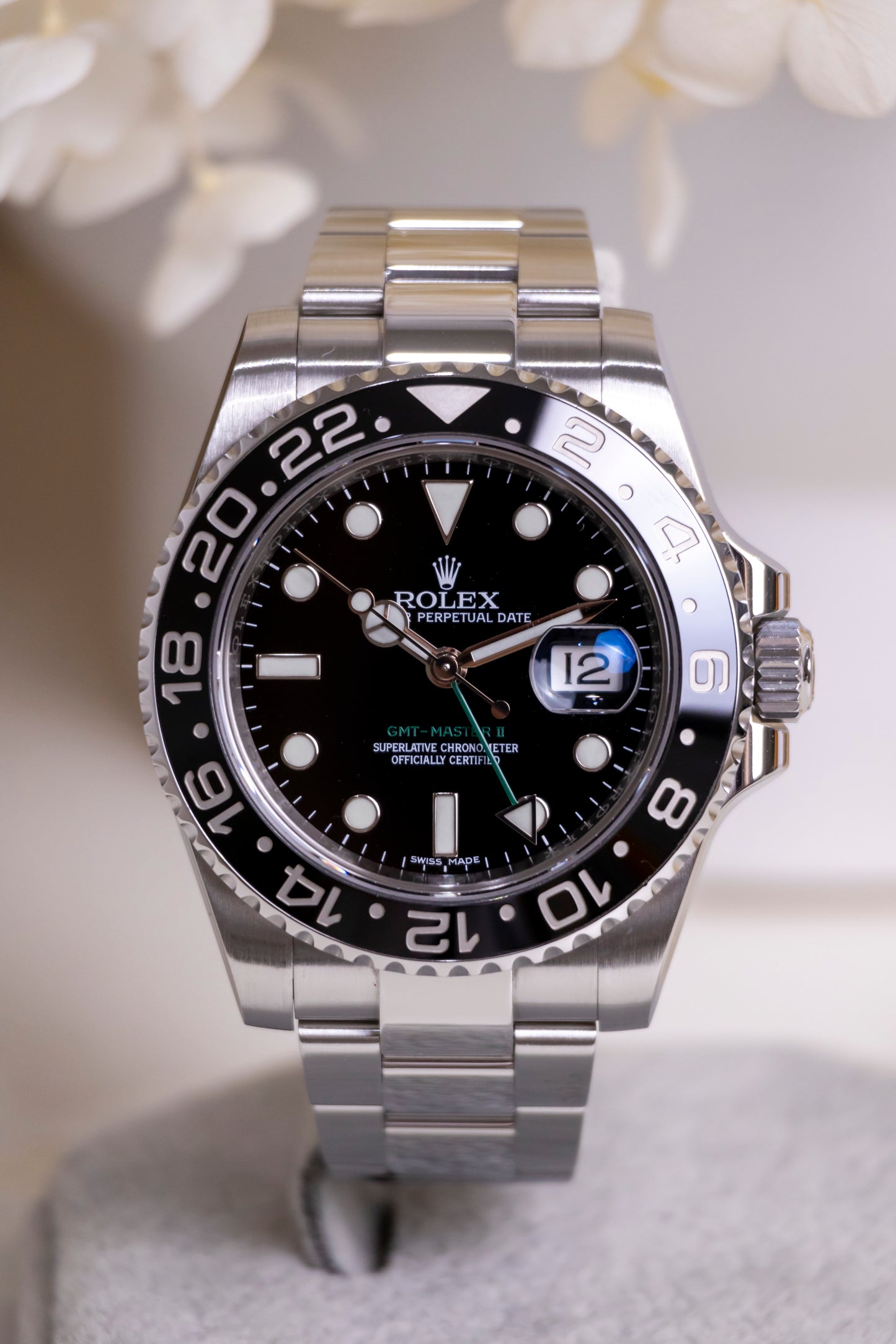 2016 Rolex GMT Master II Green Arrow Reference 116710LN