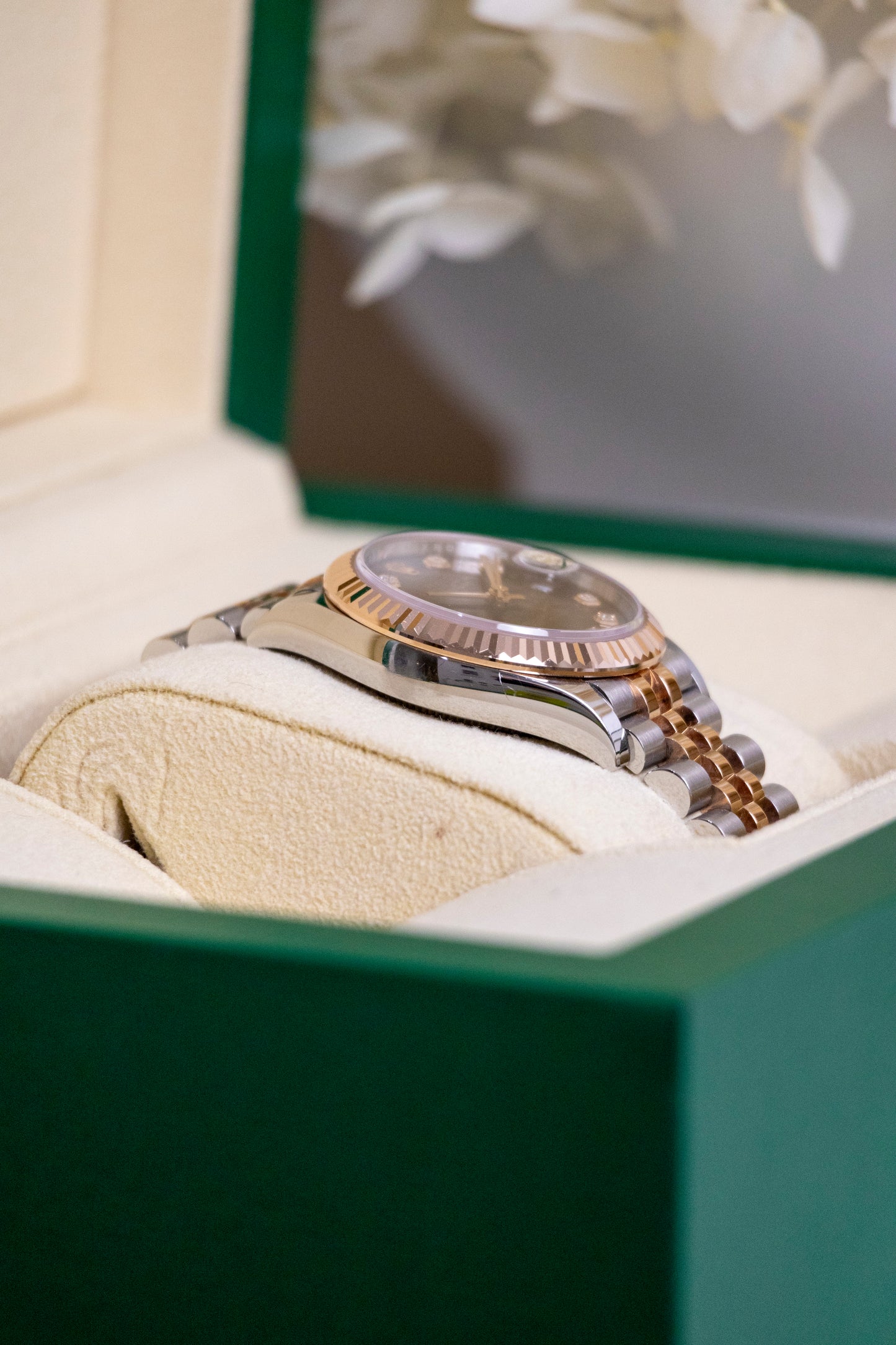 2022 Rolex Datejust 31mm Two tones RG Chocolate dial Reference 278271