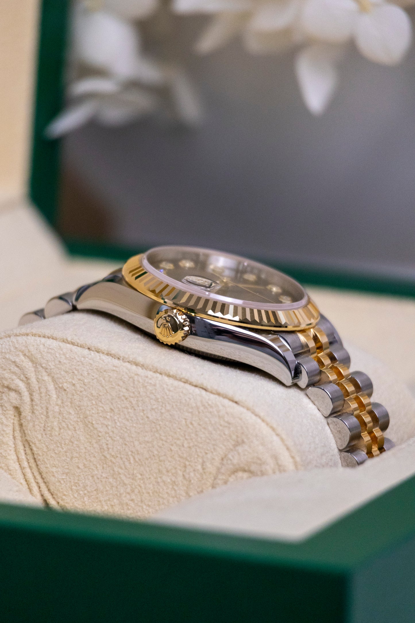 2024 Rolex Datejust 31mm Two tone YG Dark Grey dial Reference 278273