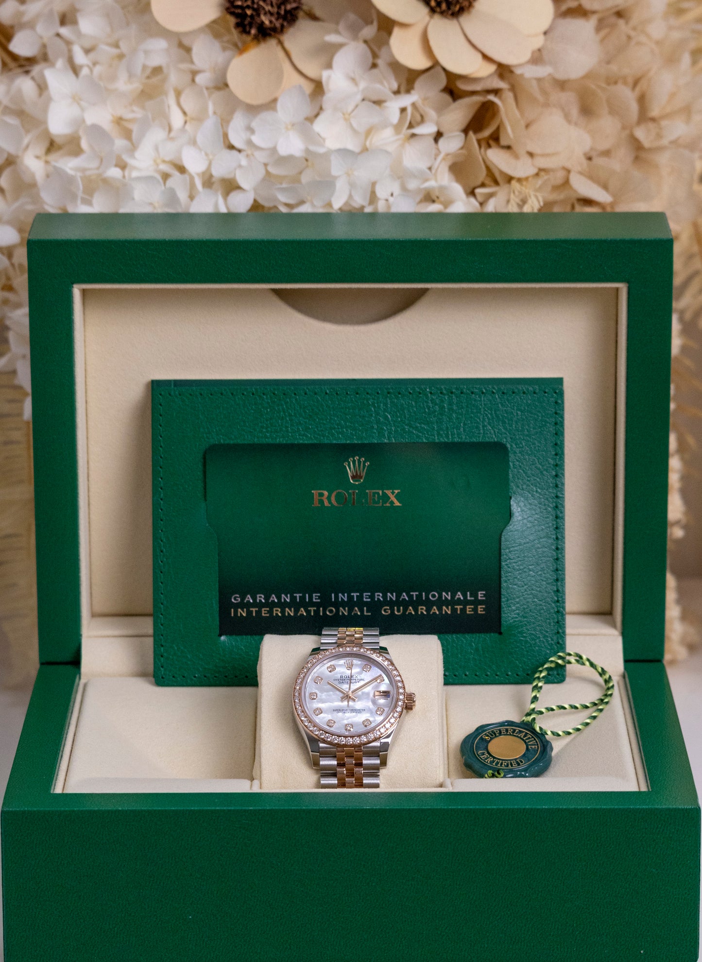2024 Rolex Datejust 31mm Two tones RG Factory Diamond bezel MOP dial Reference 278381RBR