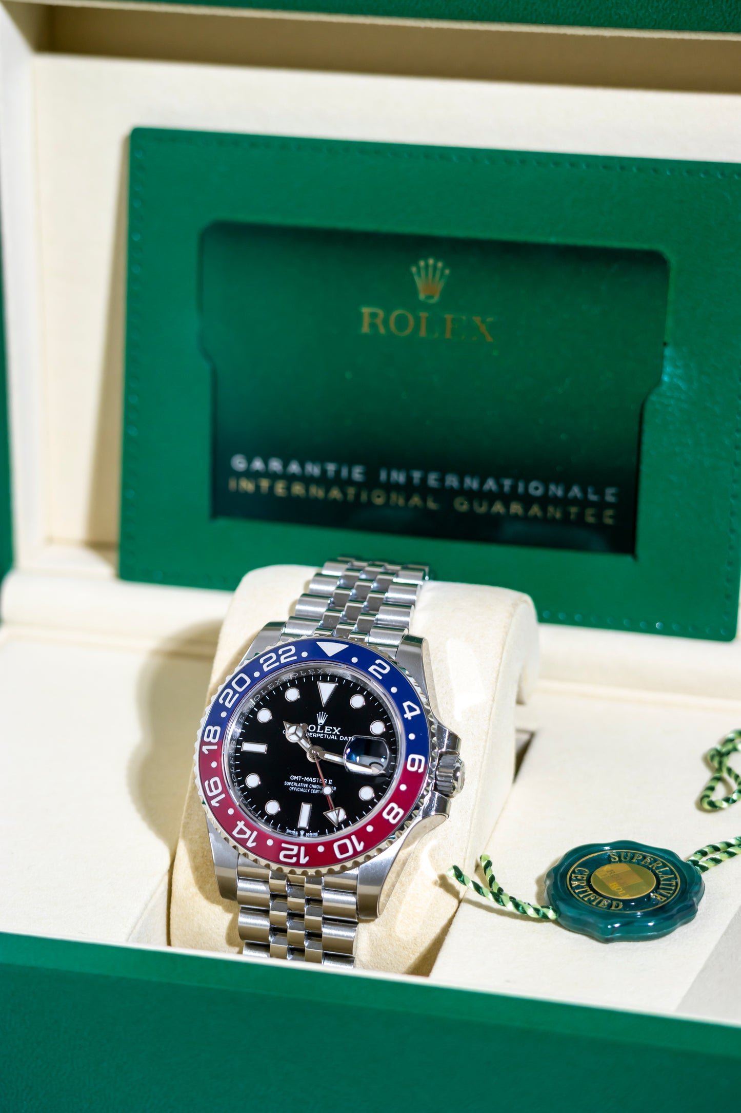 *Discontinued* Rolex GMT Master II Pepsi Jubilee Reference 126710BLRO