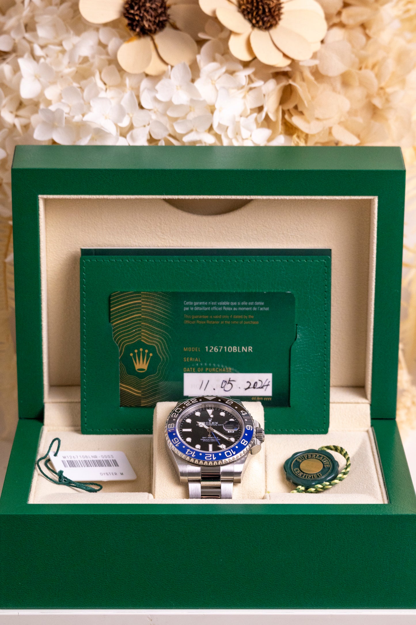 2024 Rolex GMT Master II Batman Reference 126710BLNR