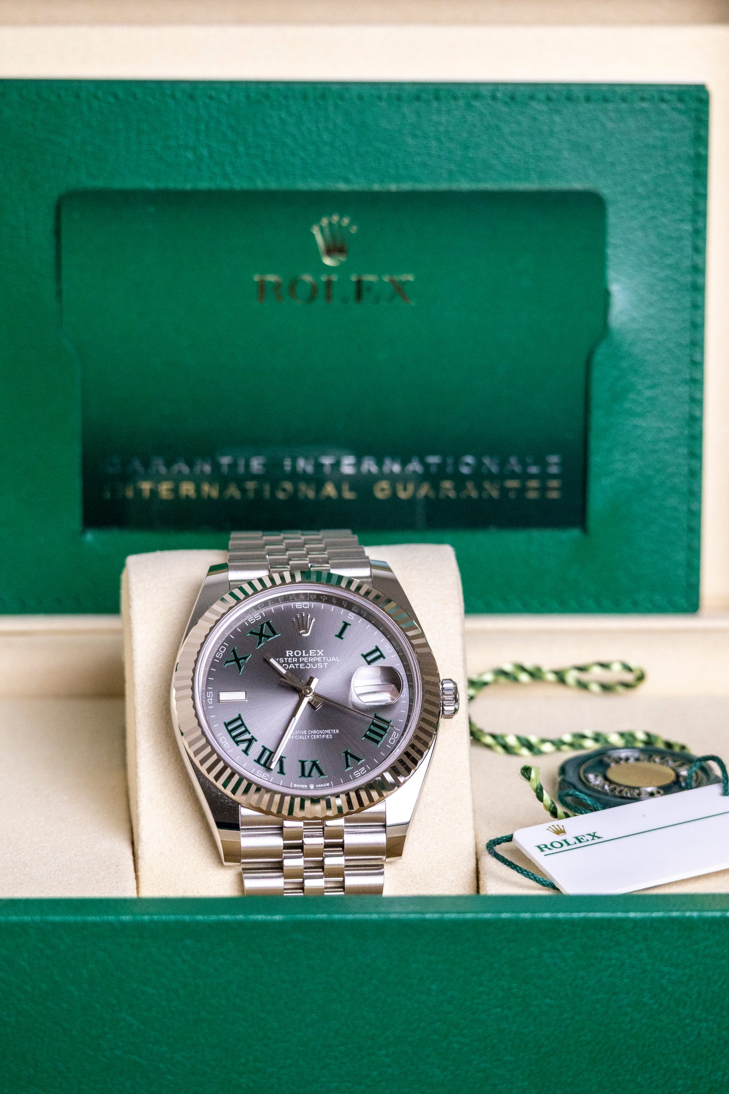 2025 Rolex Datejust 41mm Wimbledon Fluted Jubilee Reference 126334