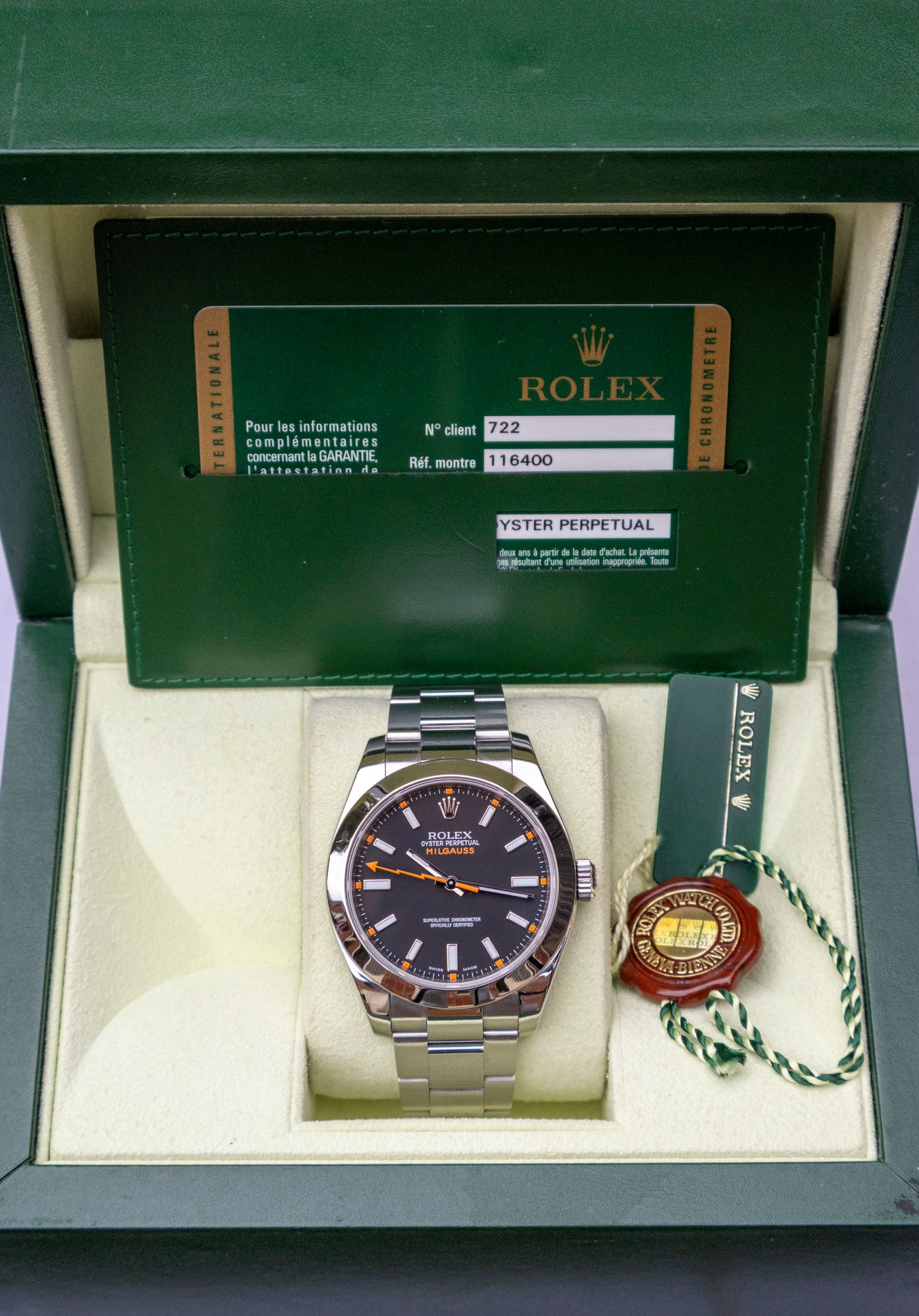 2010 Rolex Milgauss 40mm Reference 116400