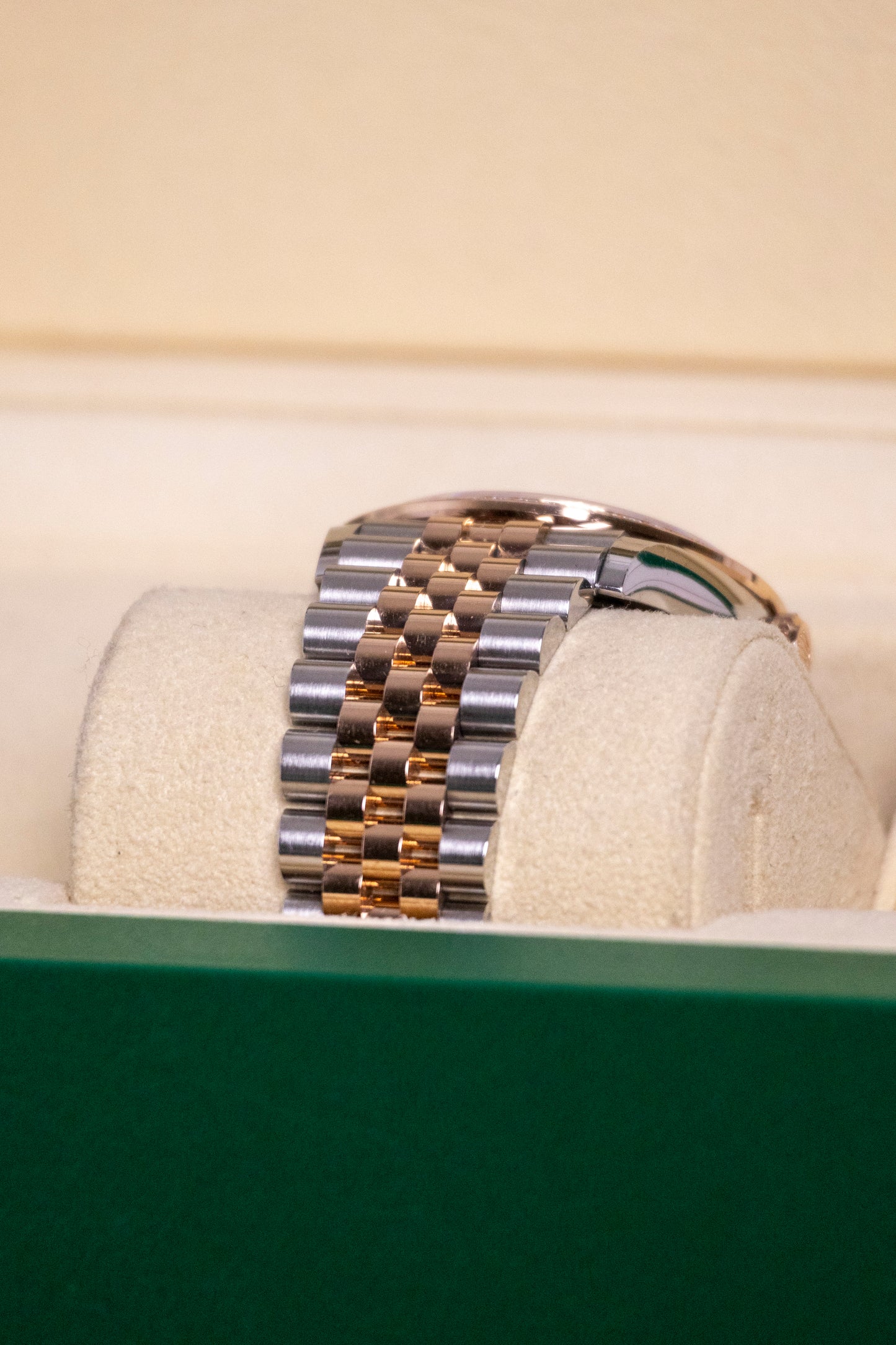 2021 Rolex Datejust 36mm Two tones RG Diamond Bezel Rosé dial with Diamond Reference 126281RBR