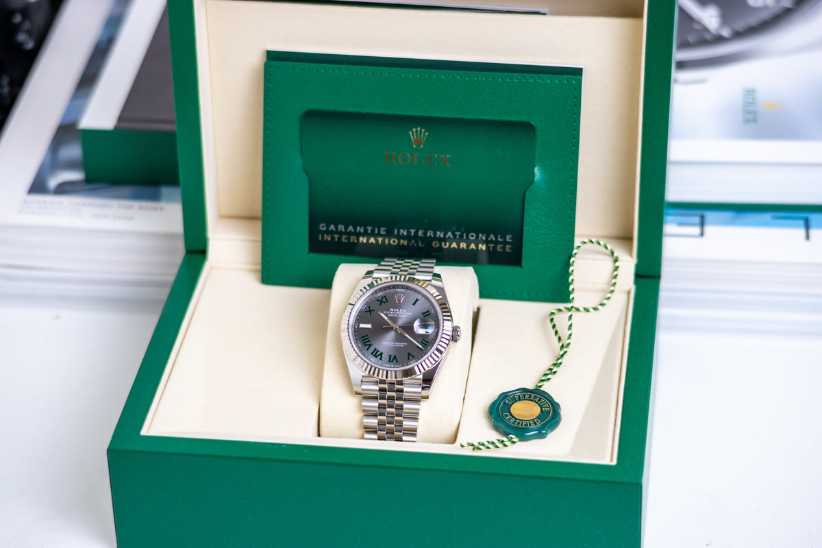 Rolex Datejust 41mm Wimbledon Fluted Jubilee Reference 126334