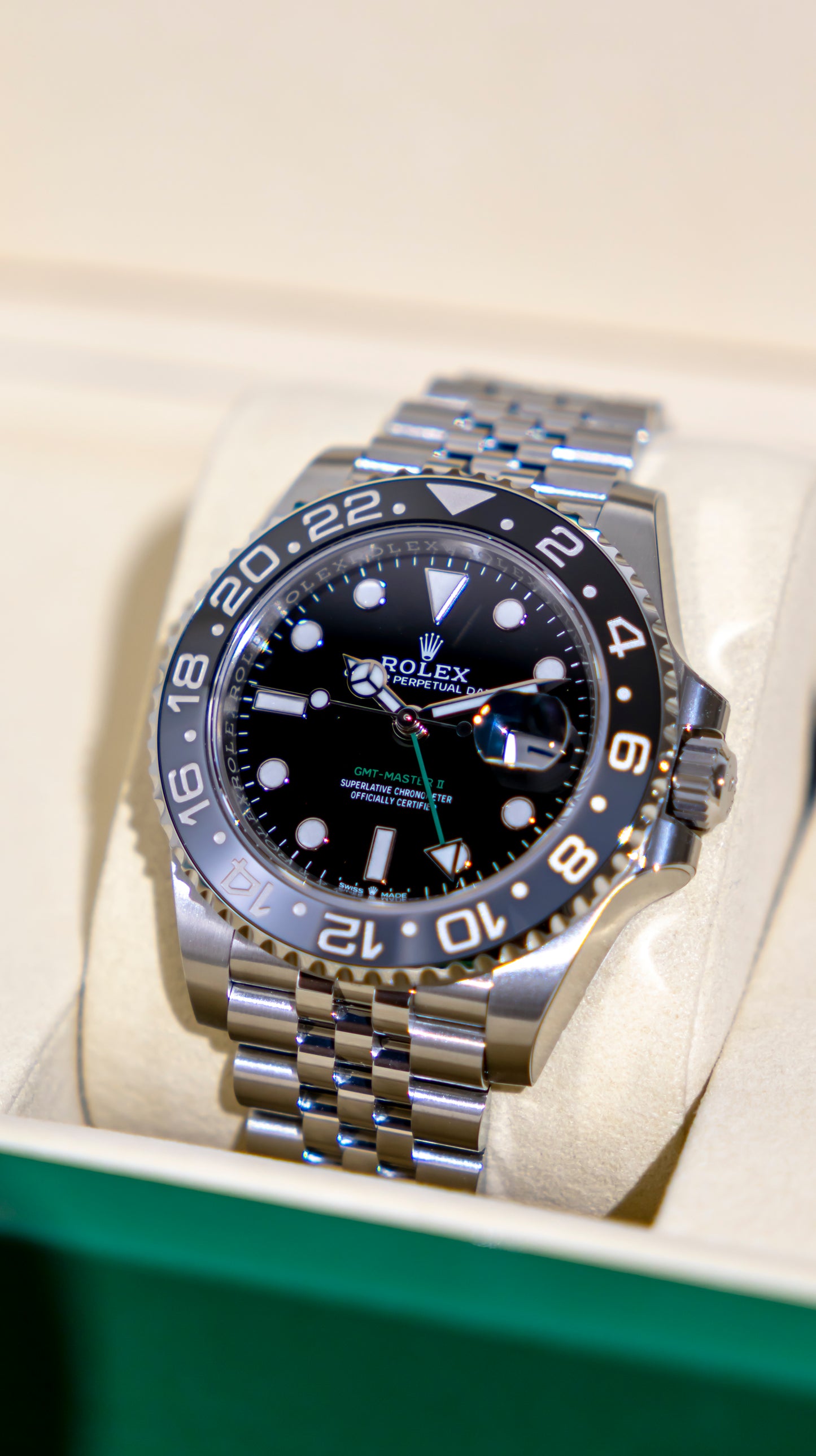 Rolex GMT Master II Bruce Wayne Jubilee Reference 126710GRNR