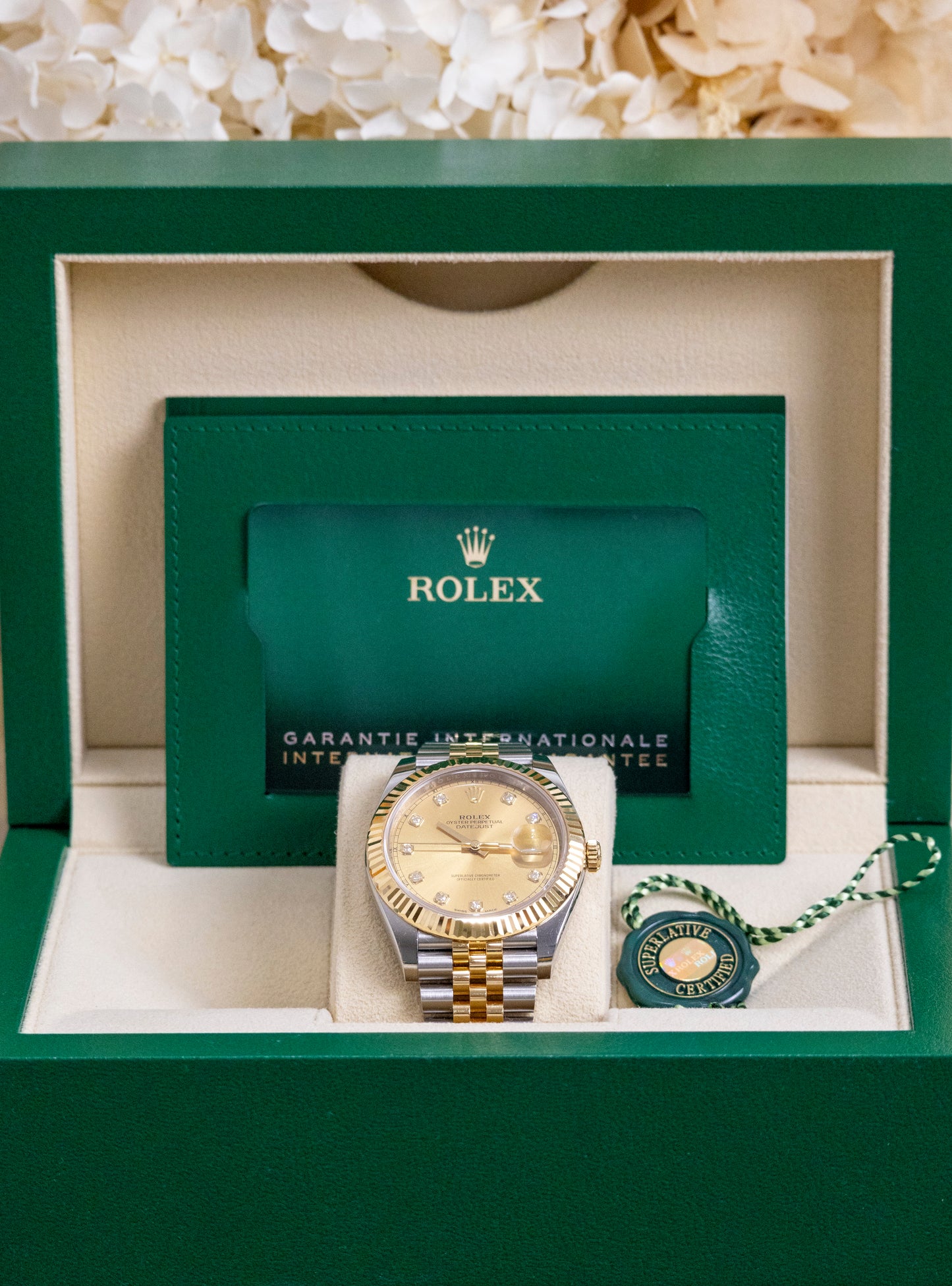 2021 Rolex Datejust 41mm Two tones YG Champagne dial Reference 126333