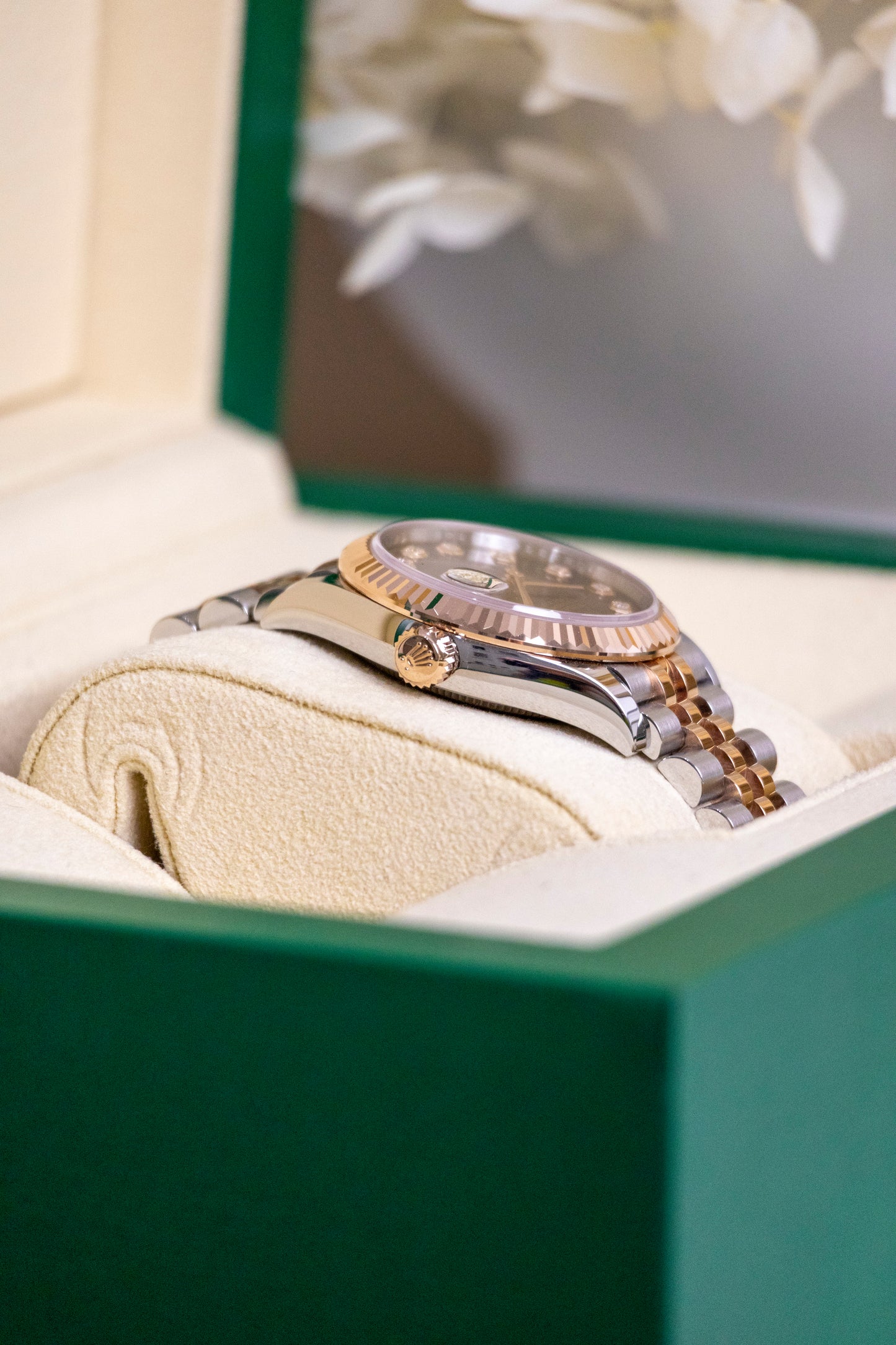 2022 Rolex Datejust 31mm Two tones RG Chocolate dial Reference 278271