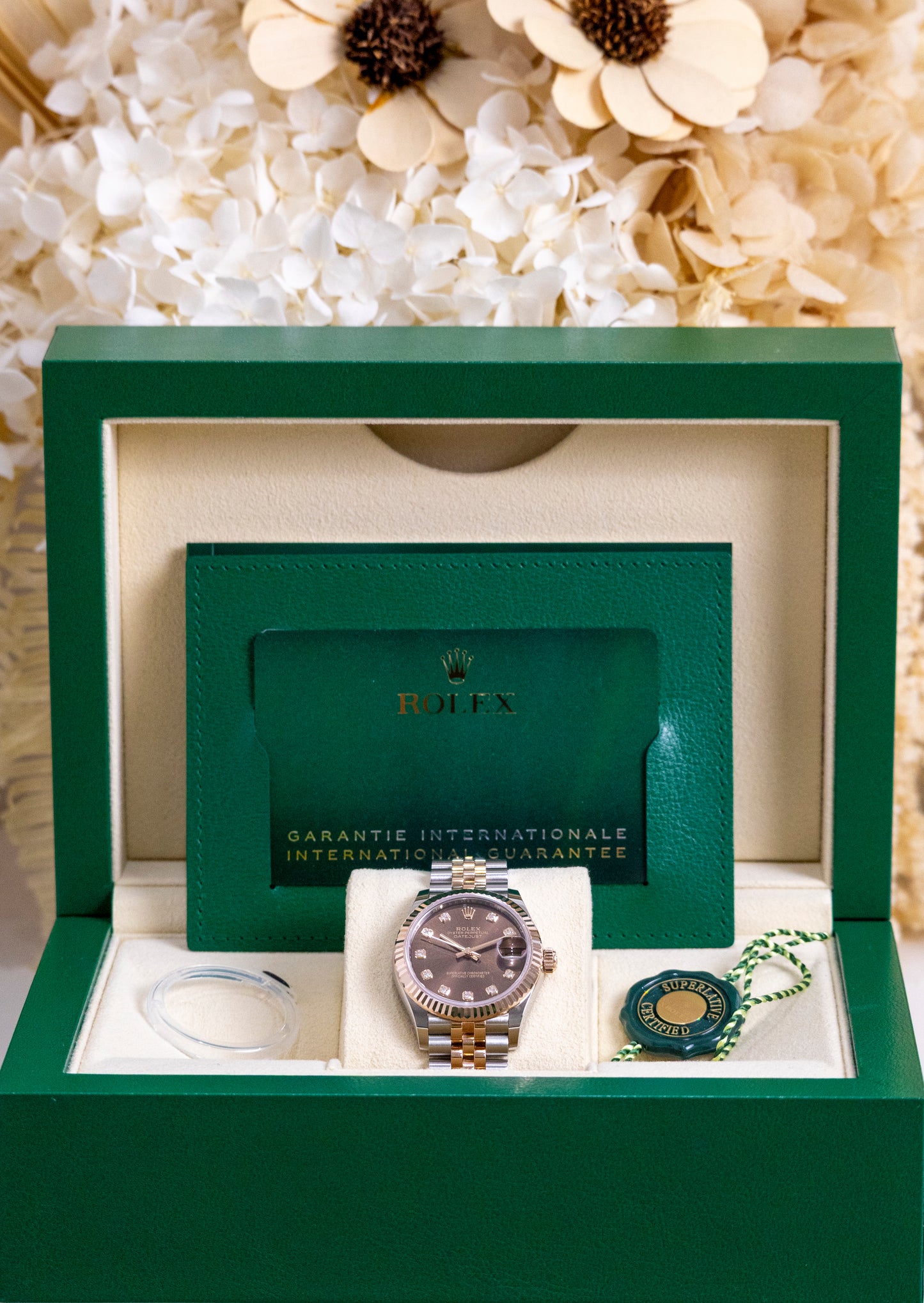2022 Rolex Datejust 31mm Two tones RG Chocolate dial Reference 278271