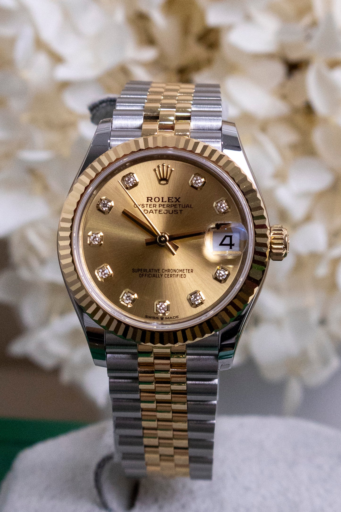2025 Rolex Datejust 31mm Two tones YG Champagne Diamond dial Reference 278273