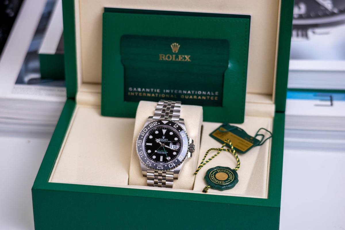 Rolex GMT Master II Bruce Wayne Jubilee Reference 126710GRNR