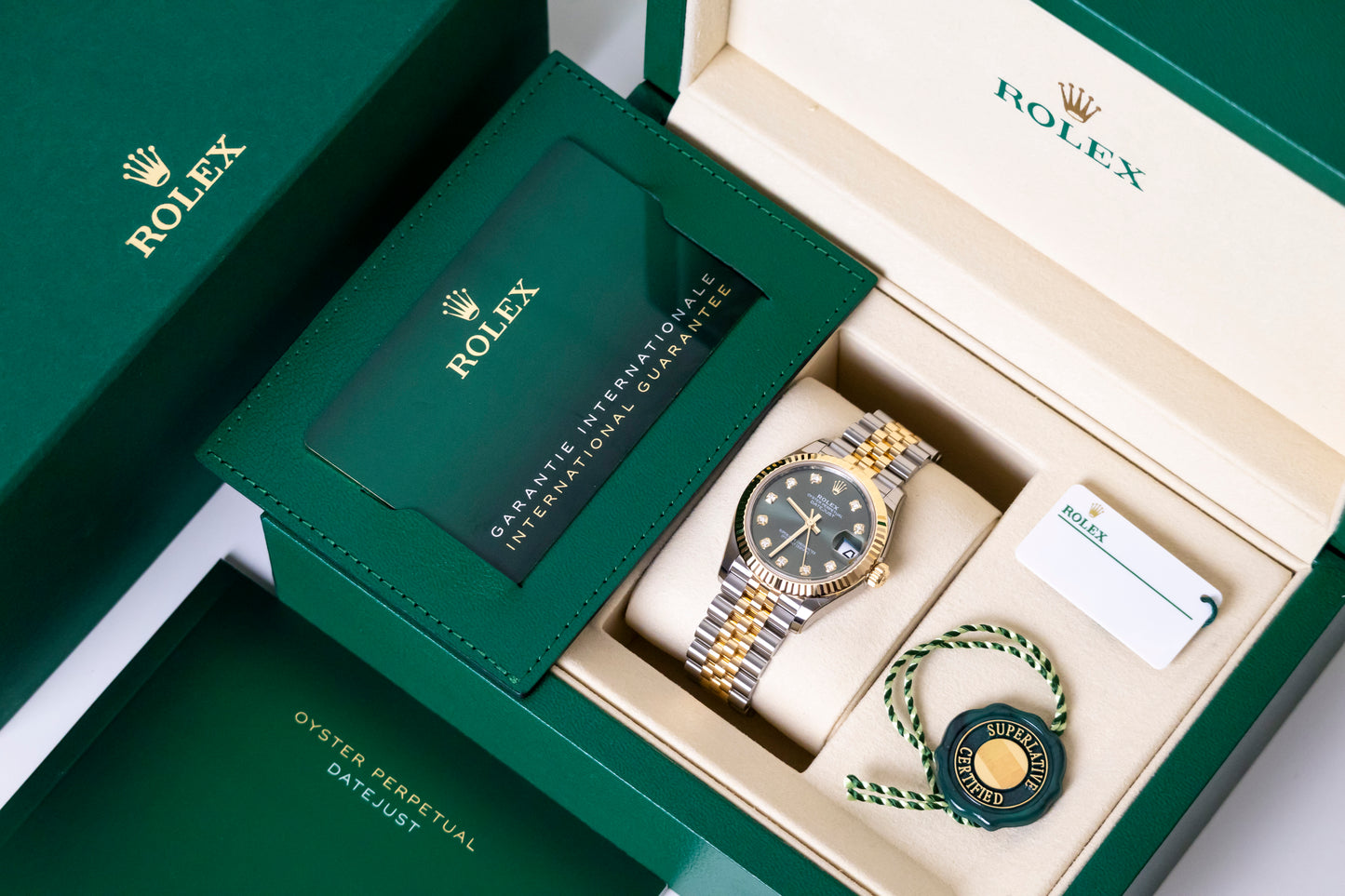 Rolex Datejust 31mm Two Tones YG Olive dial Reference 278273