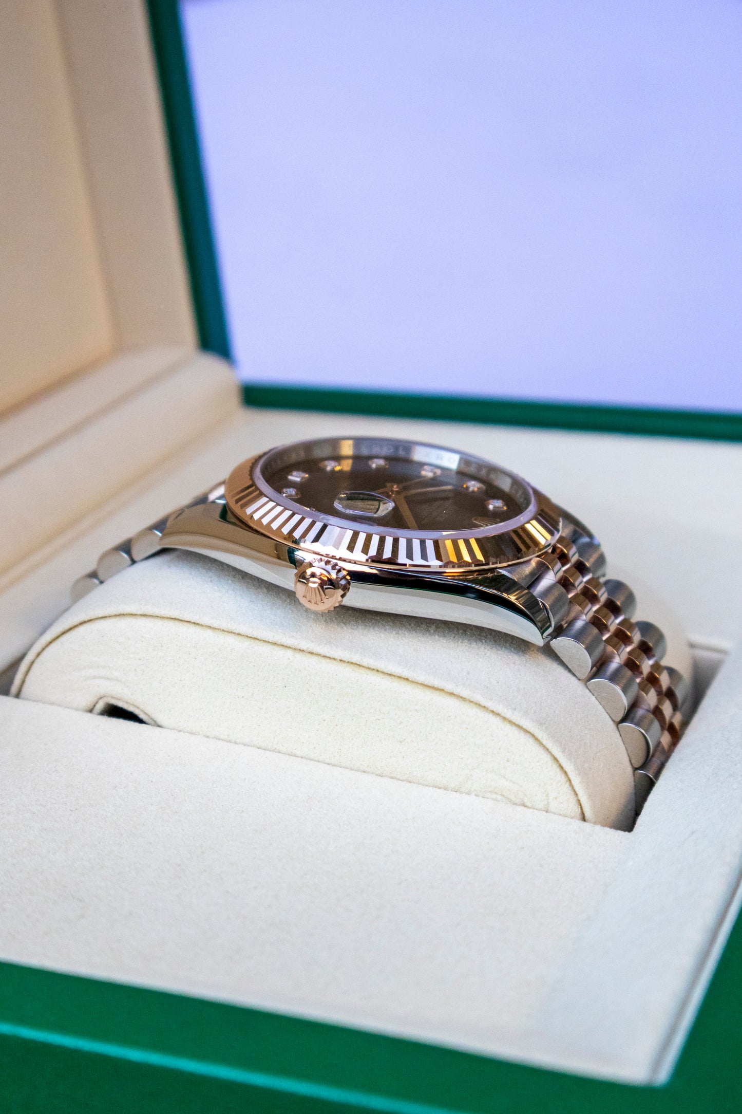 2025 Rolex Datejust 41mm Two tones Rose Gold Chocolate dial Reference 126331