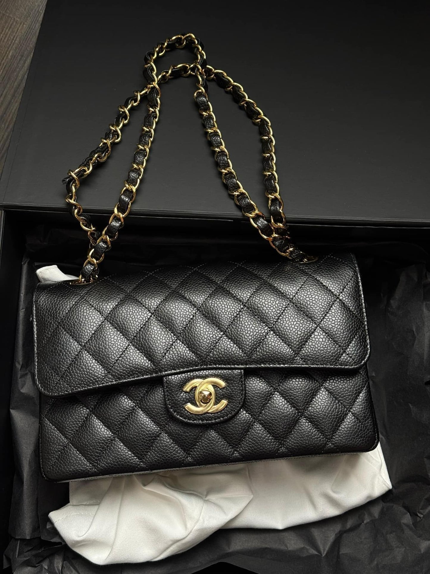 Small Classic Black Caviar Ghw