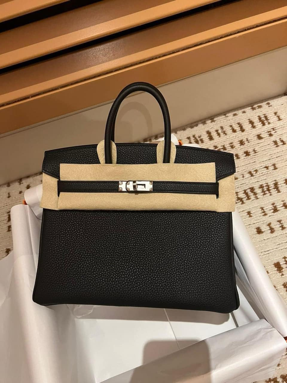 Birkin 25 Noir Togo Ghw