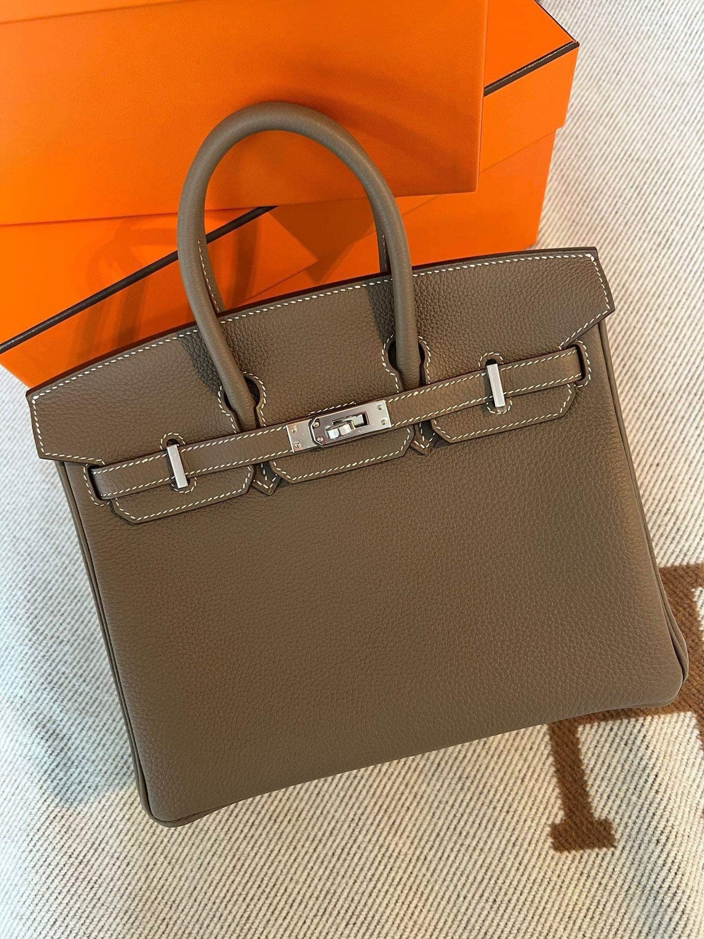 Birkin 25 Noir Etoupe Ghw