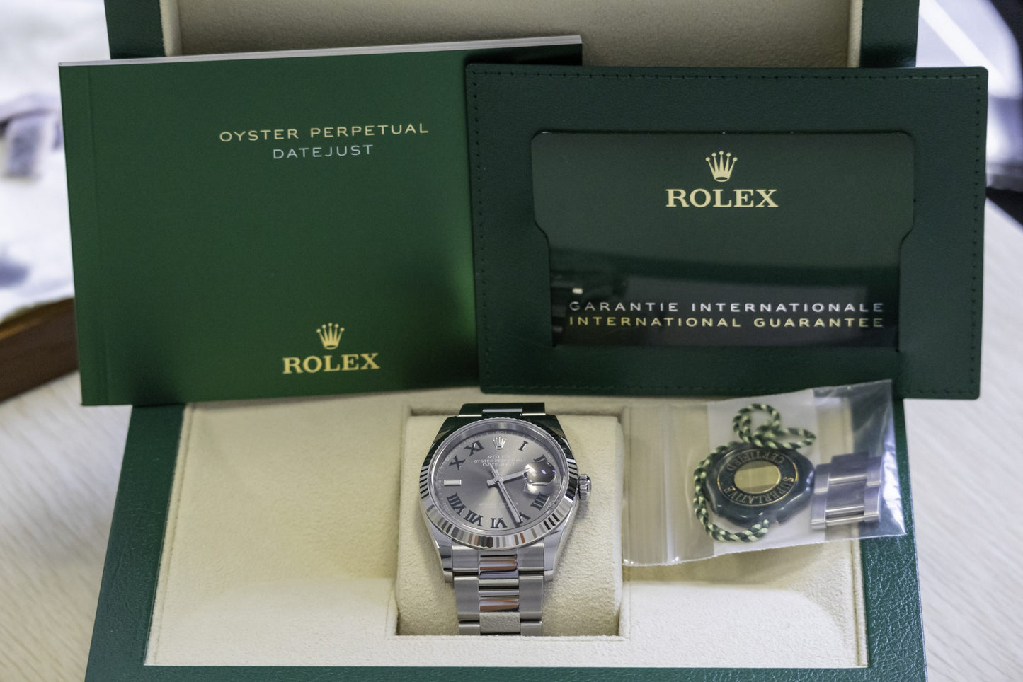 2024 Rolex Datejust 36mm “Wimbledon” Fluted Oyster Reference 126234