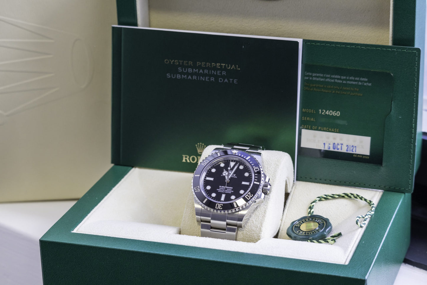 2021 Rolex Submariner No Date 41mm Reference 124060