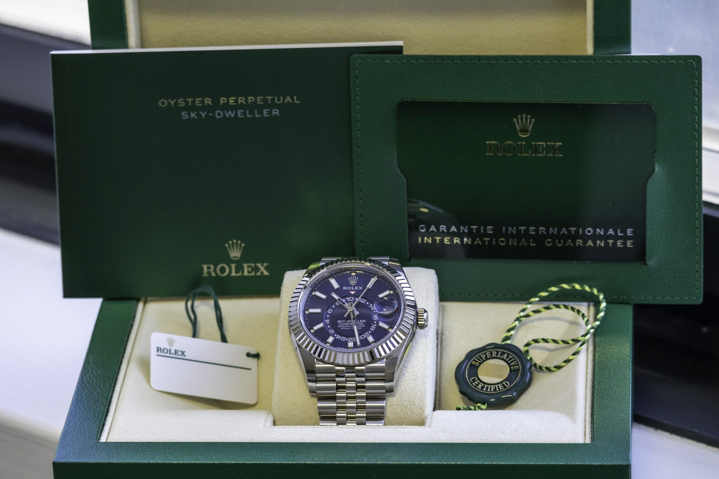 2024 Rolex Sky-Dweller 42mm Blue dial Fluted Jubilee Reference 336934