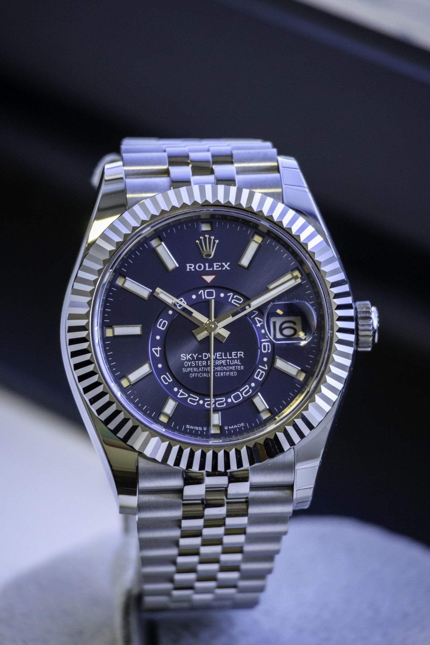 2024 Rolex Sky-Dweller 42mm Blue dial Fluted Jubilee Reference 336934