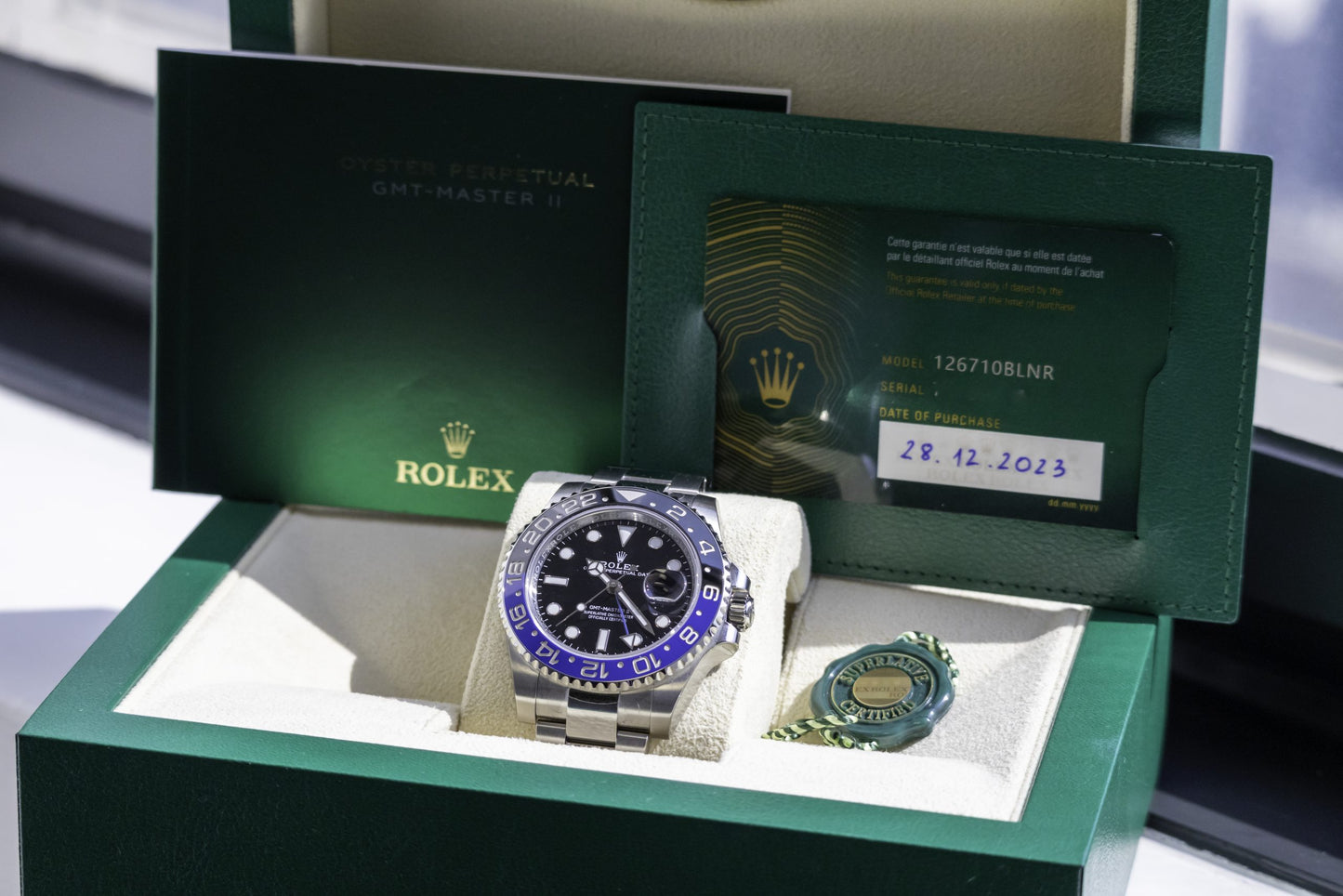 2023 Rolex GMT Master II “Batman” Reference 126710BLNR