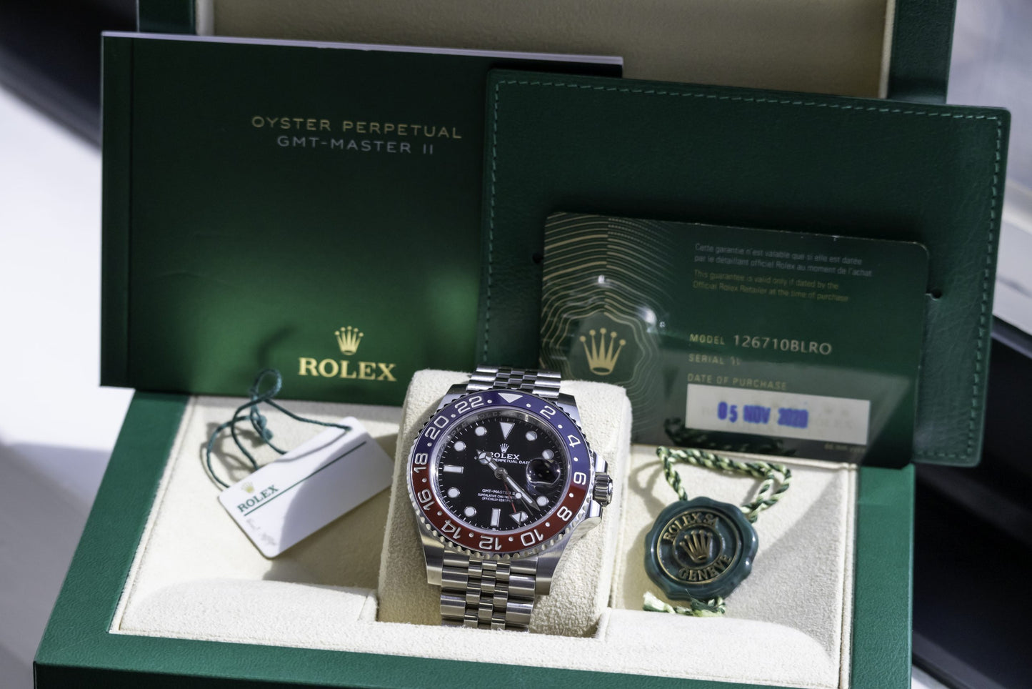 2021 Rolex GMT Master II “Pepsi” Jubilee Reference 126710BLRO