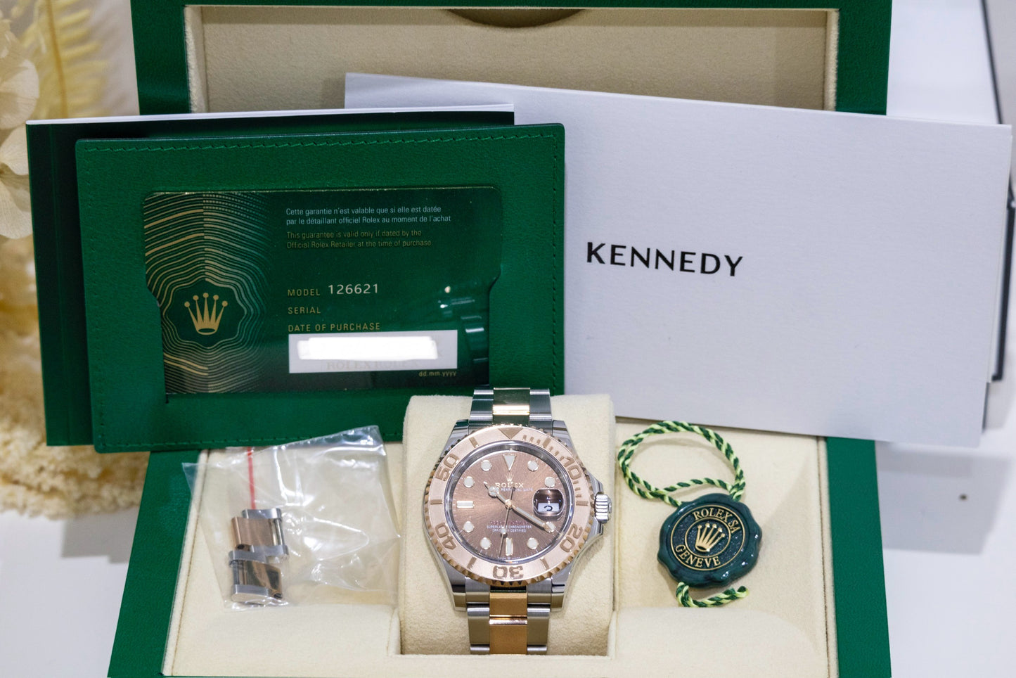 2021 Rolex Yacht Master 40mm Two tone Rose gold Chocolate dial Reference 126621
