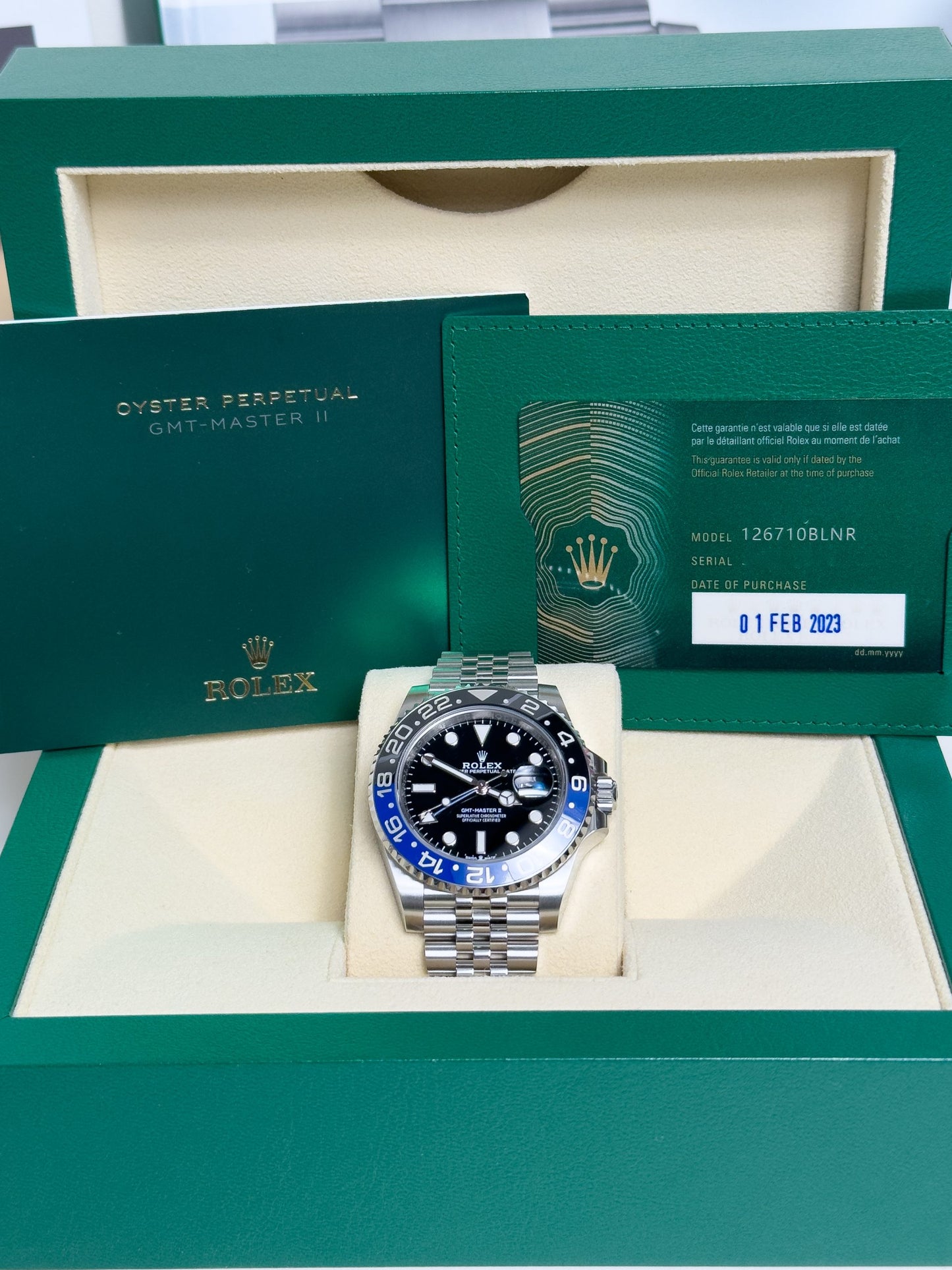 2023 Rolex GMT Master II “Batgirl” Reference 126710BLNR