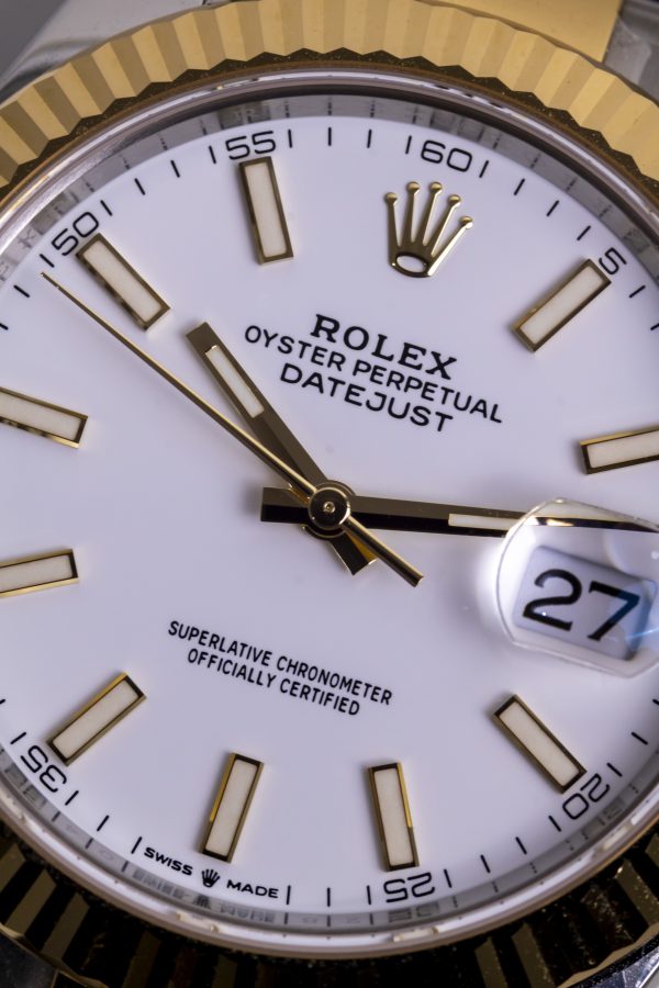 2022 Rolex Datejust 41mm White dial Two tones YG Reference 126333