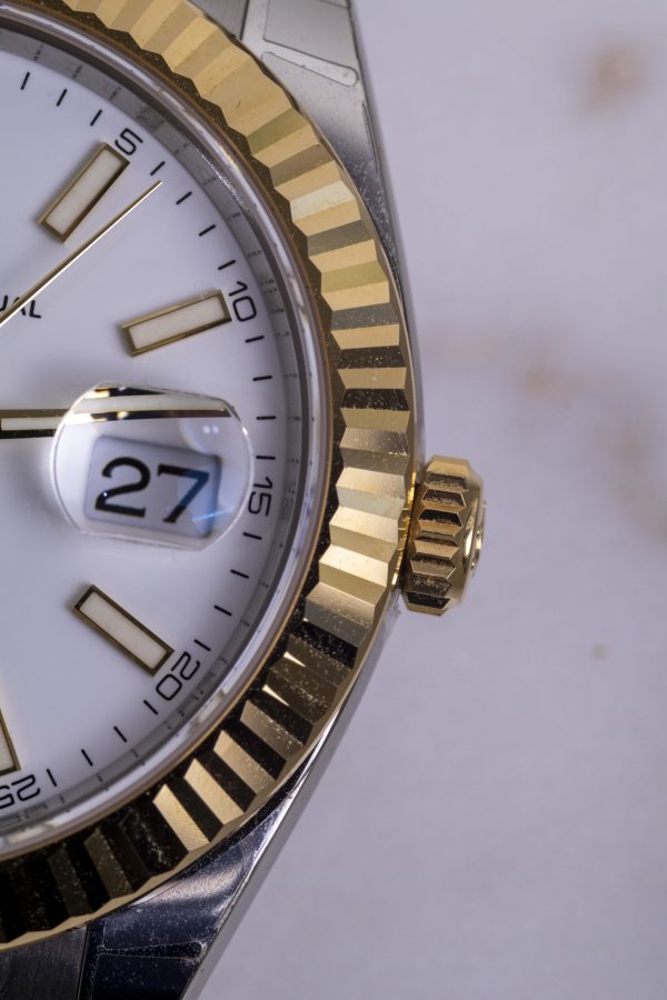 2022 Rolex Datejust 41mm White dial Two tones YG Reference 126333