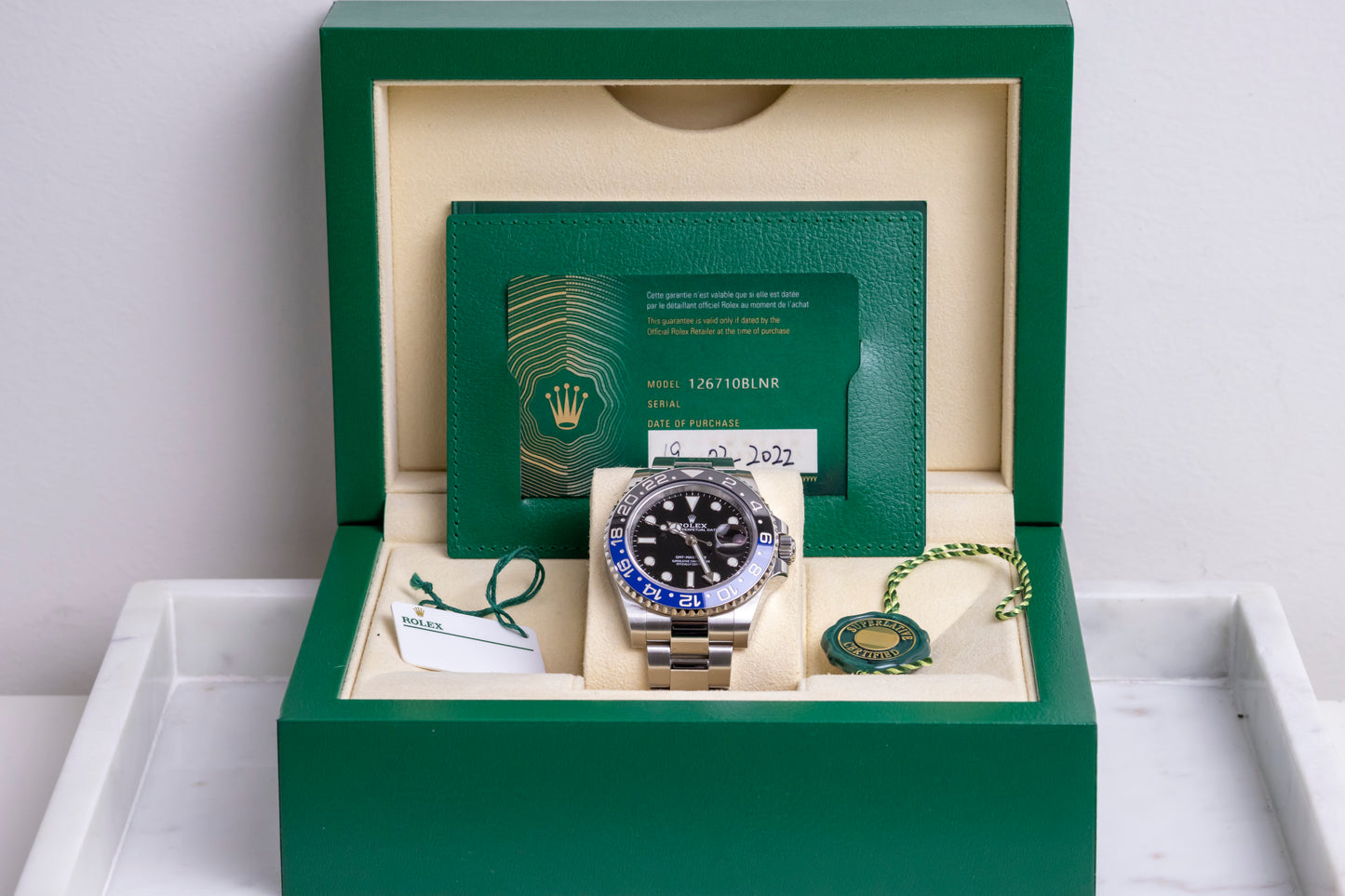 2022 Rolex GMT Master II "Batman" Reference 126710BLNR