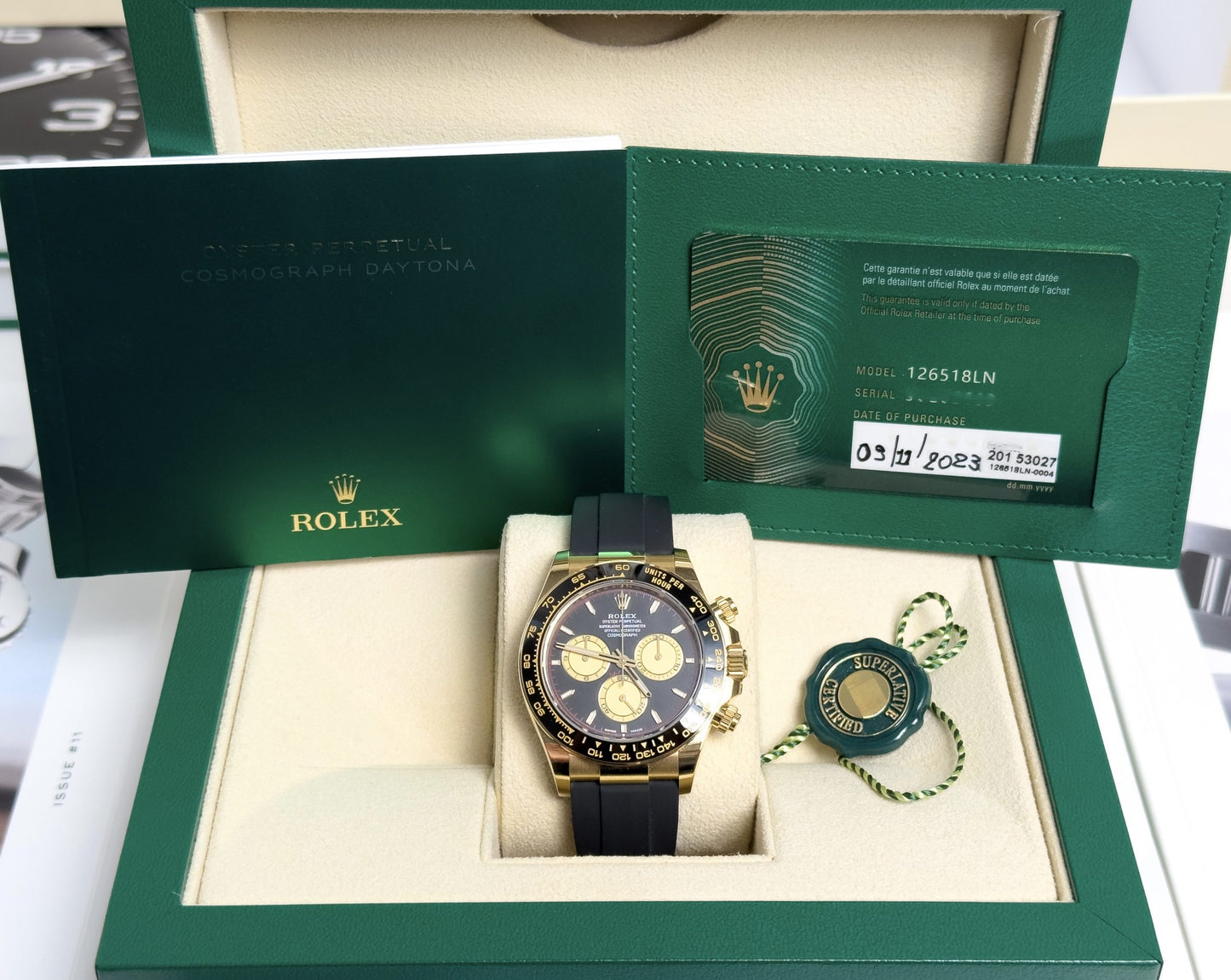 2023 Rolex Daytona Cosmograph “Paul Newman” Oysterflex Reference 126518LN