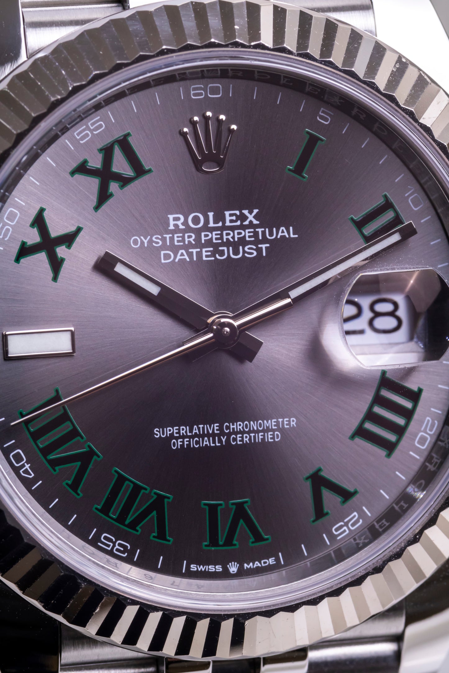 2023 Rolex Datejust 41mm "Wimbledon" Fluted Jubilee Reference 126334