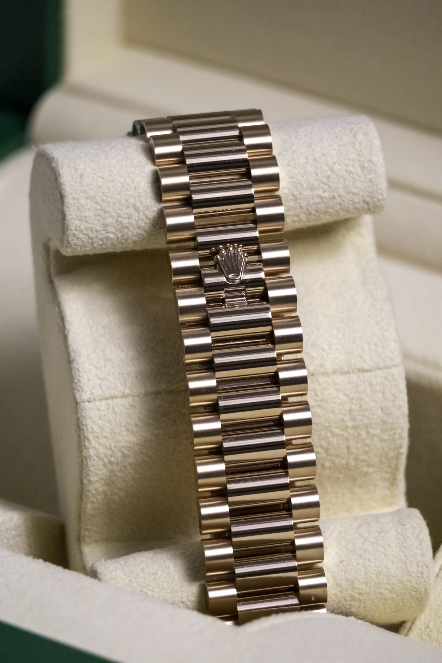 Rolex Day Date 40mm Rose Gold Olive Dial Reference 228235