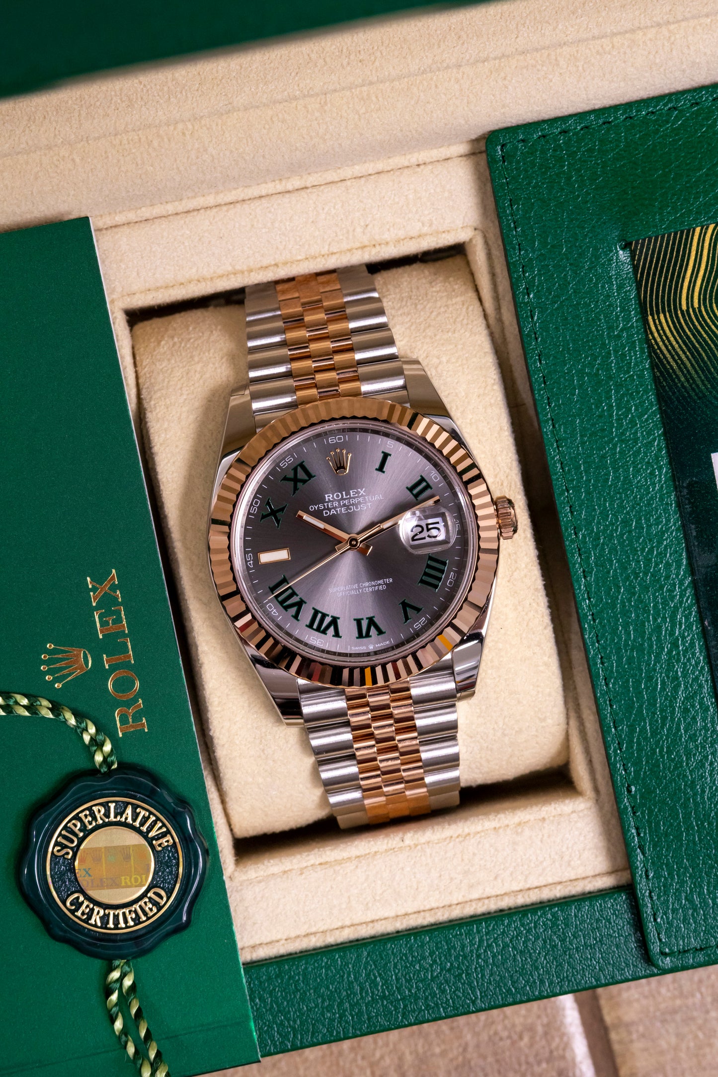 2024 Rolex Datejust 41mm "Wimbledon" Two tone RG Reference 126331