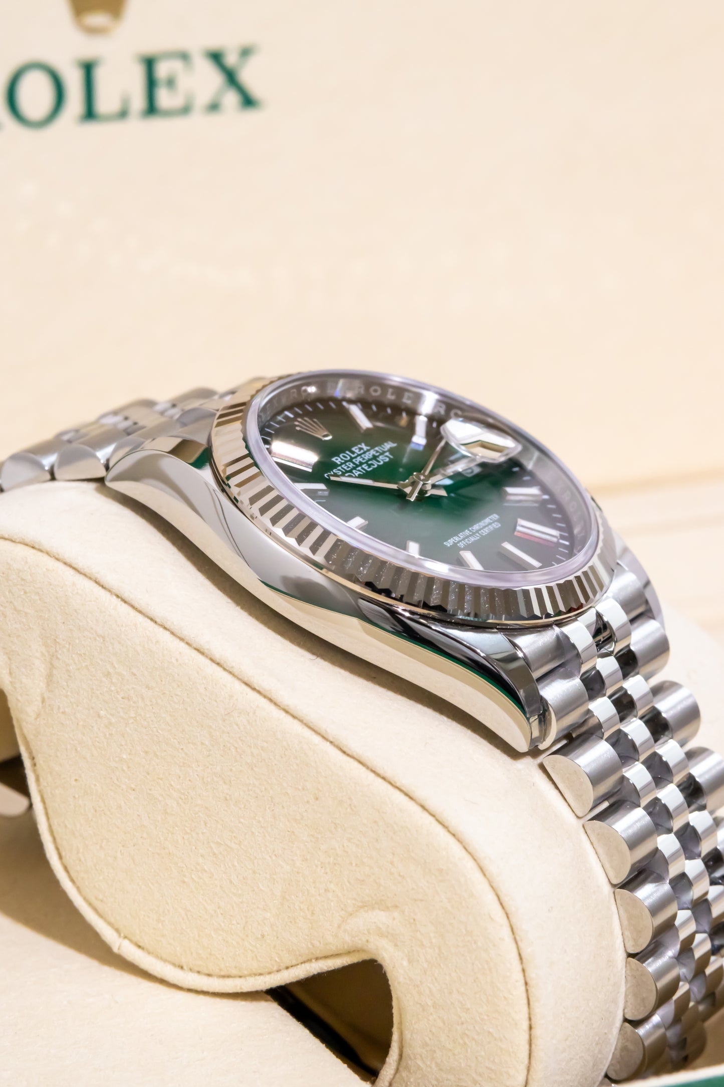 Rolex Datejust 36mm Ombre Green Fluted Jubilee Reference 126234