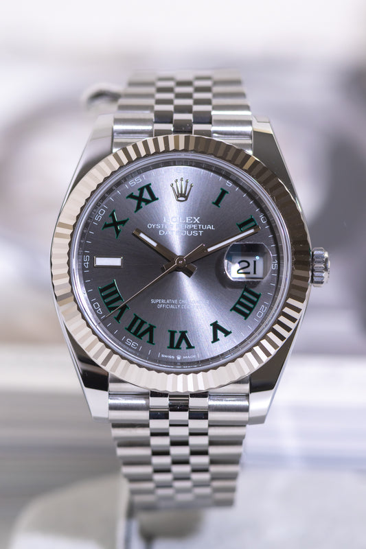 Rolex Datejust 41mm Wimbledon Fluted Jubilee Reference 126334