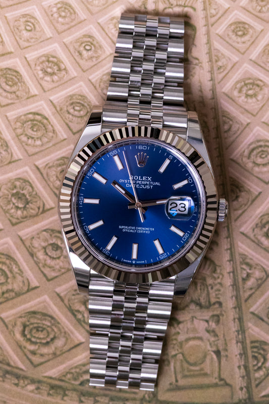 Rolex Datejust 41mm Blue Fluted Jubilee Reference 126334