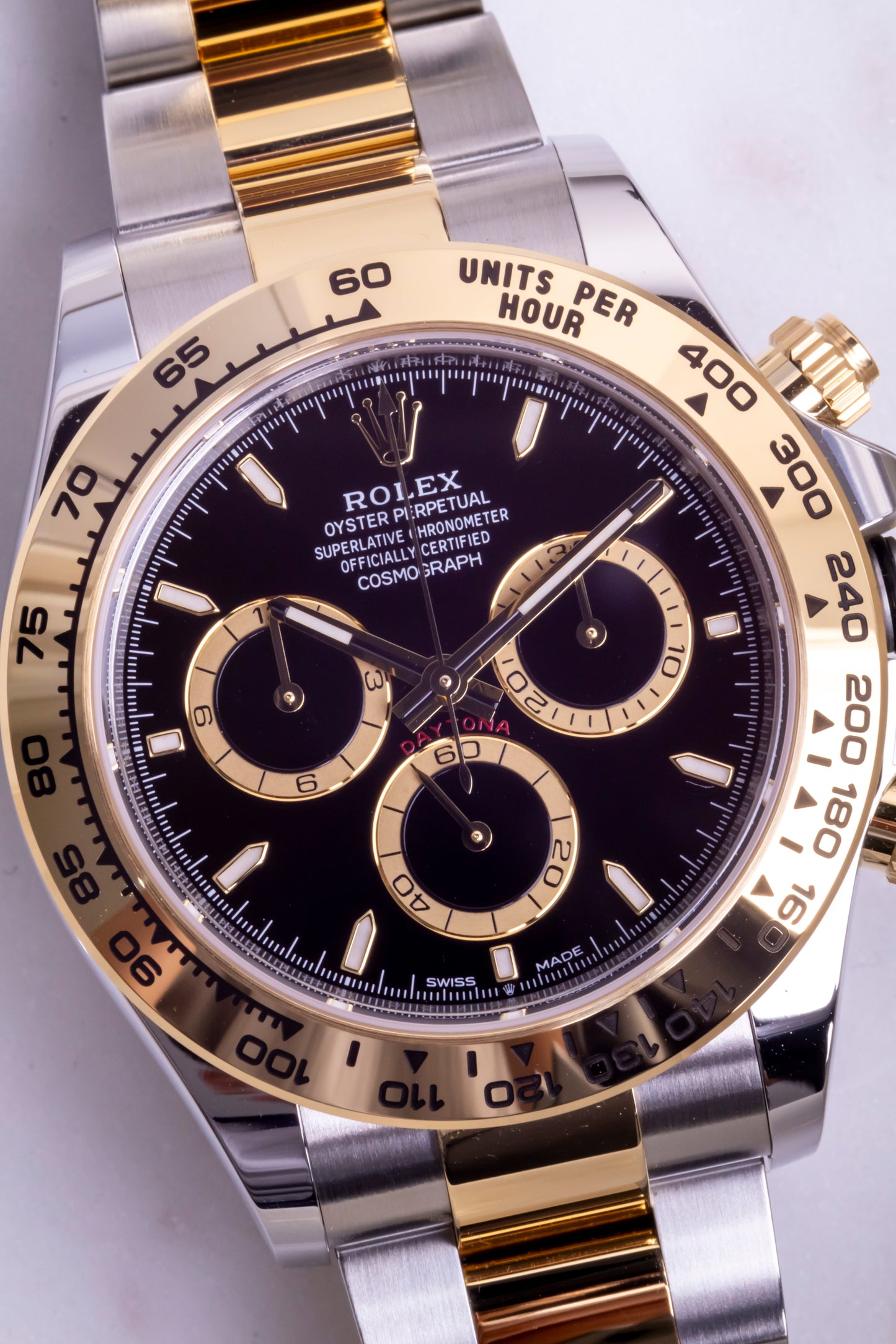 2024 Rolex Daytona Two tone Yellow Gold Black dial Reference 126503