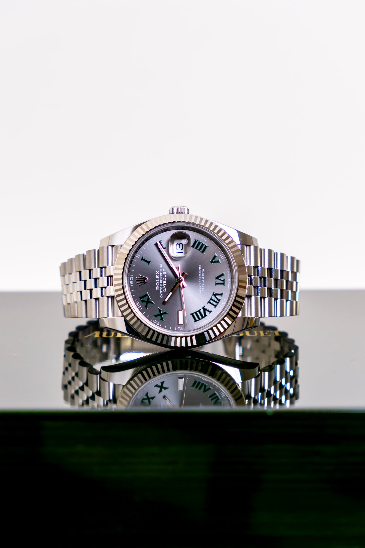 Rolex Datejust 41mm Wimbledon Fluted Jubilee Reference 126334