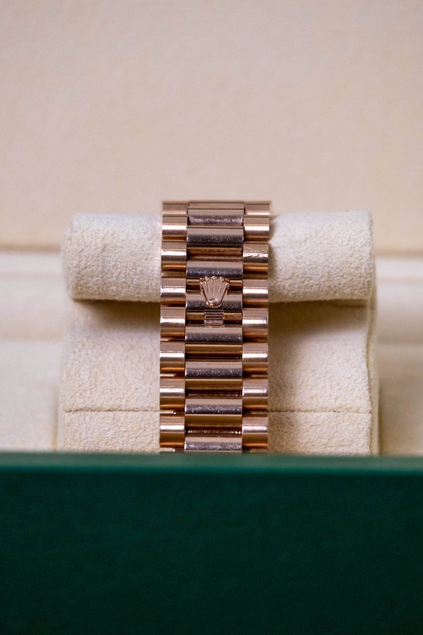 Rolex Day Date 40mm Rose Gold Olive Dial Reference 228235