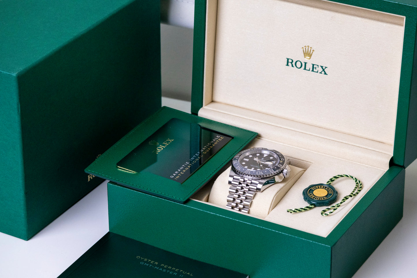 Rolex GMT Master II Bruce Wayne Jubilee Reference 126710GRNR